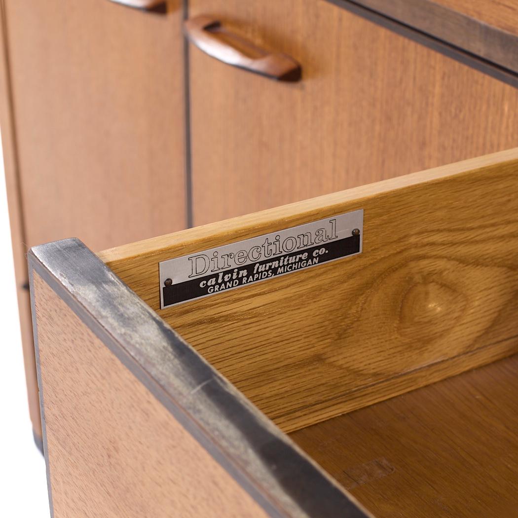 Kipp Stewart for Calvin Furniture Directional Mid Century Walnut Banded Credenza For Sale 6