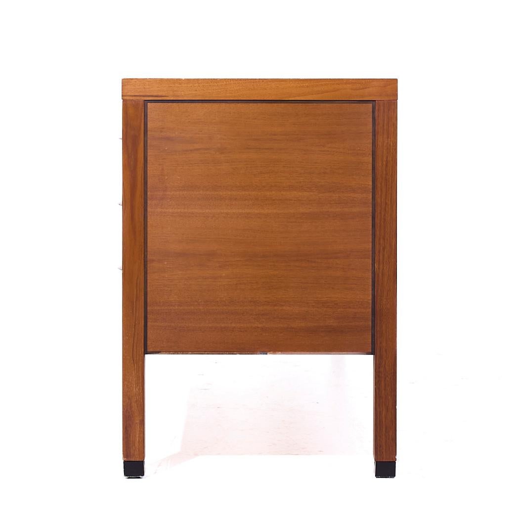 American Kipp Stewart for Calvin Furniture Directional Mid Century Walnut Banded Credenza For Sale