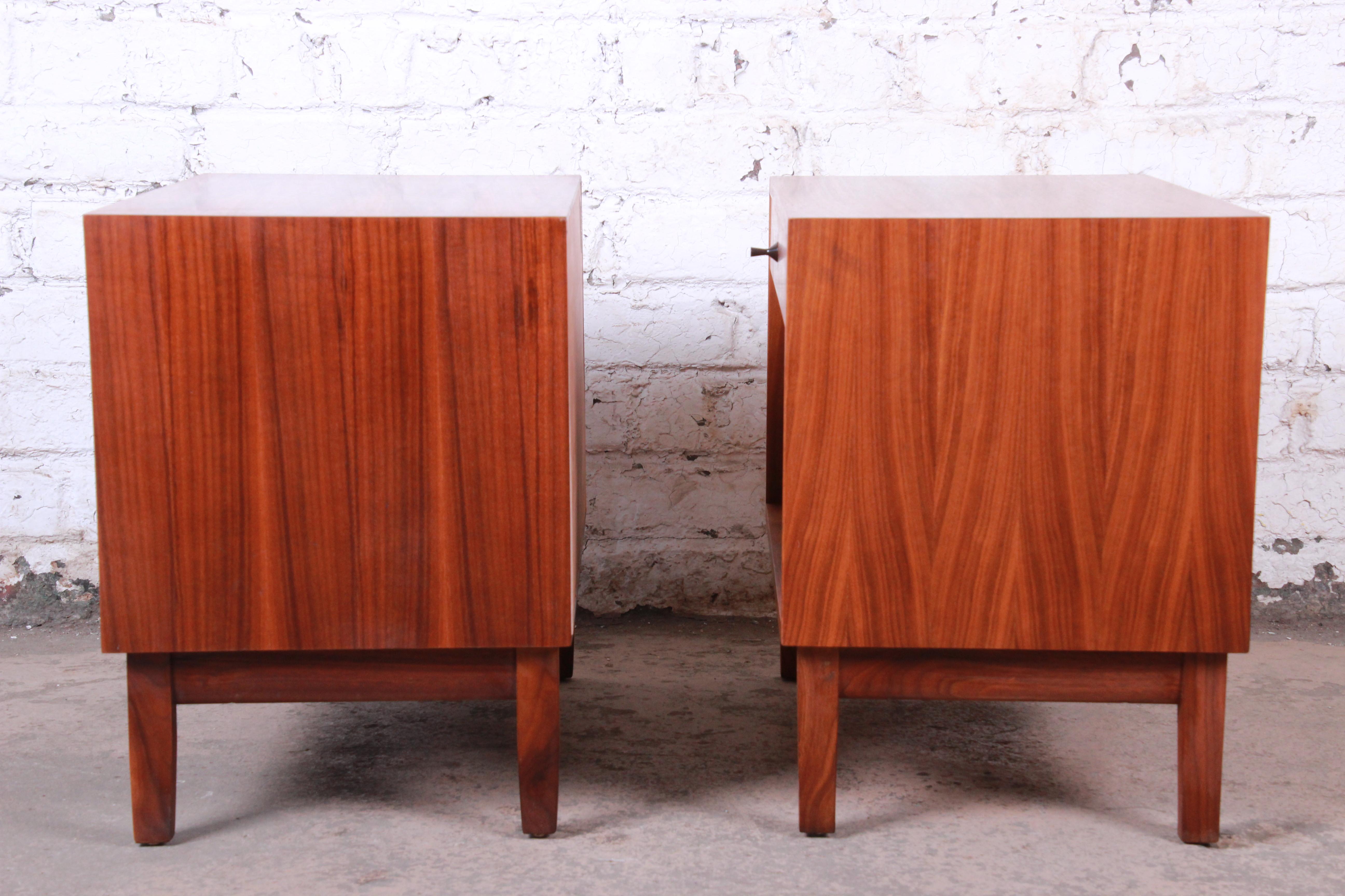 Kipp Stewart for Calvin Furniture Mid-Century Modern Walnut Nightstands, Pair 9