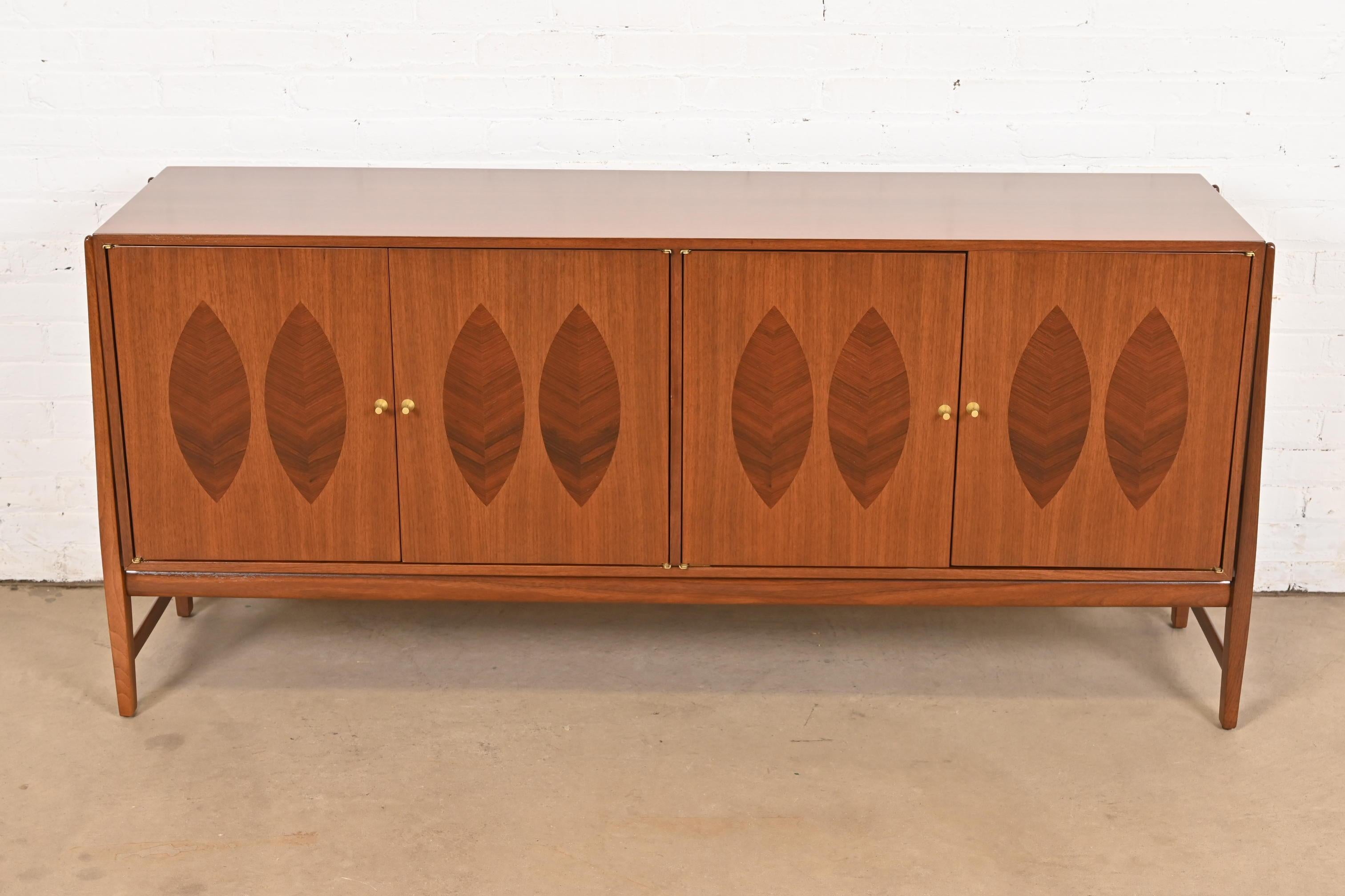 Mid-Century Modern Kipp Stewart for Calvin Furniture Mid-Century Sideboard Credenza, Refinished For Sale