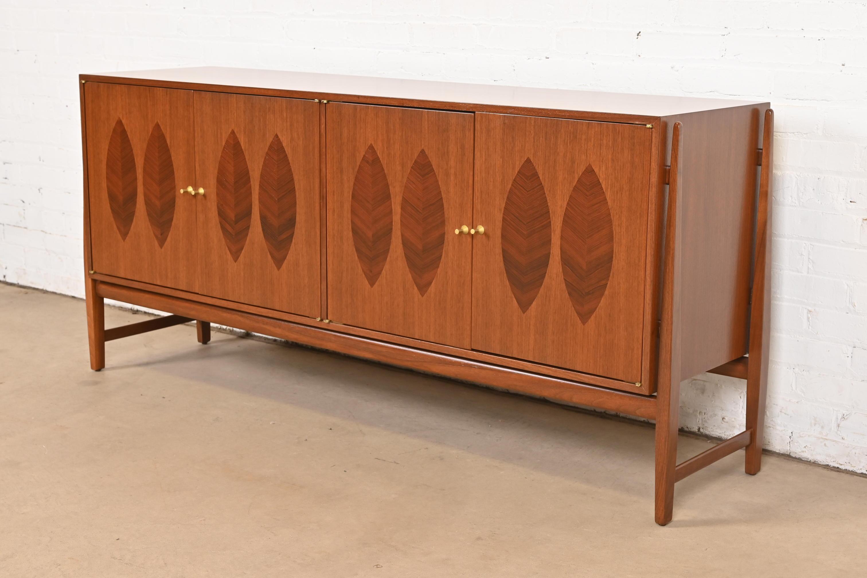 American Kipp Stewart for Calvin Furniture Mid-Century Sideboard Credenza, Refinished For Sale