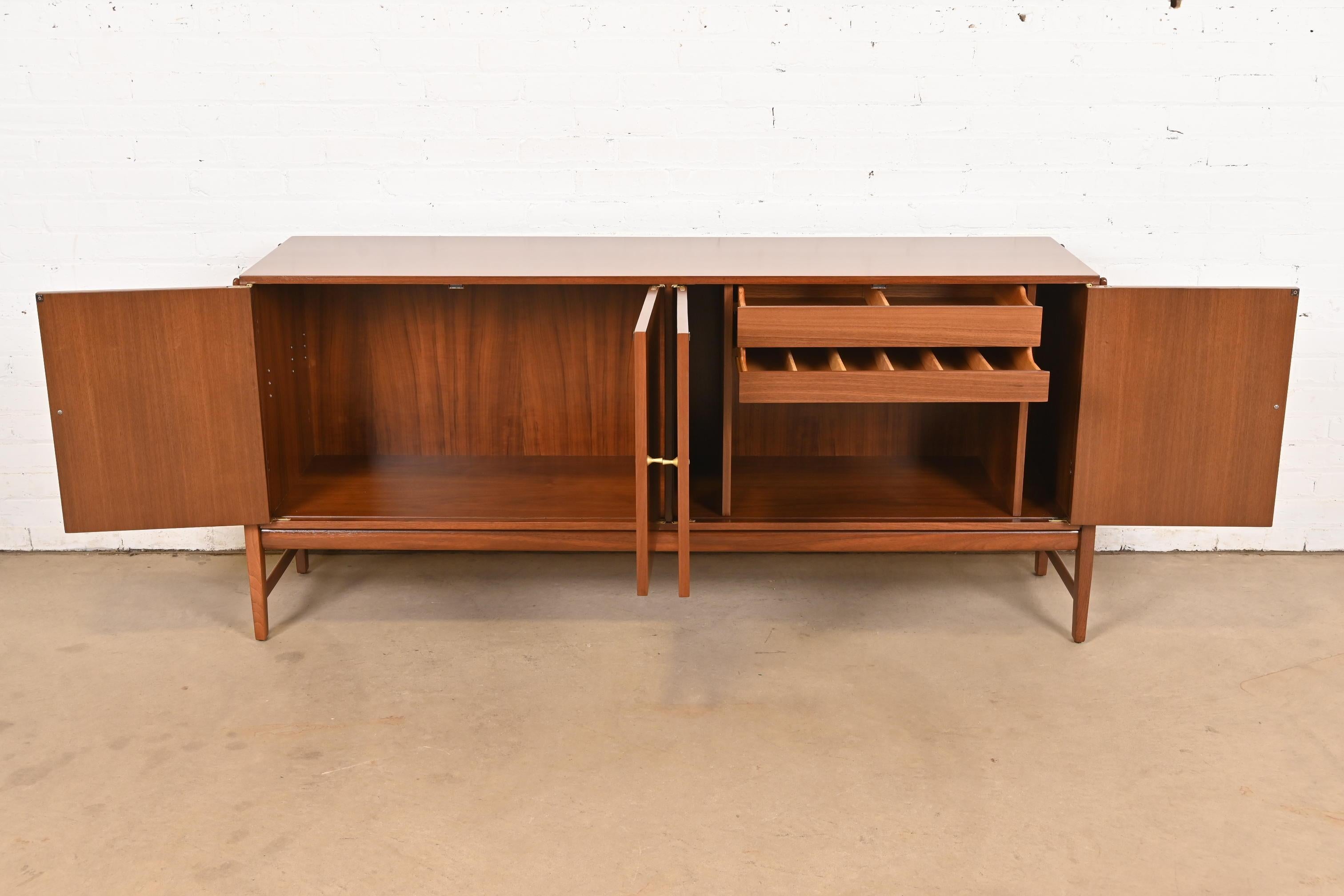 Mid-20th Century Kipp Stewart for Calvin Furniture Mid-Century Sideboard Credenza, Refinished For Sale
