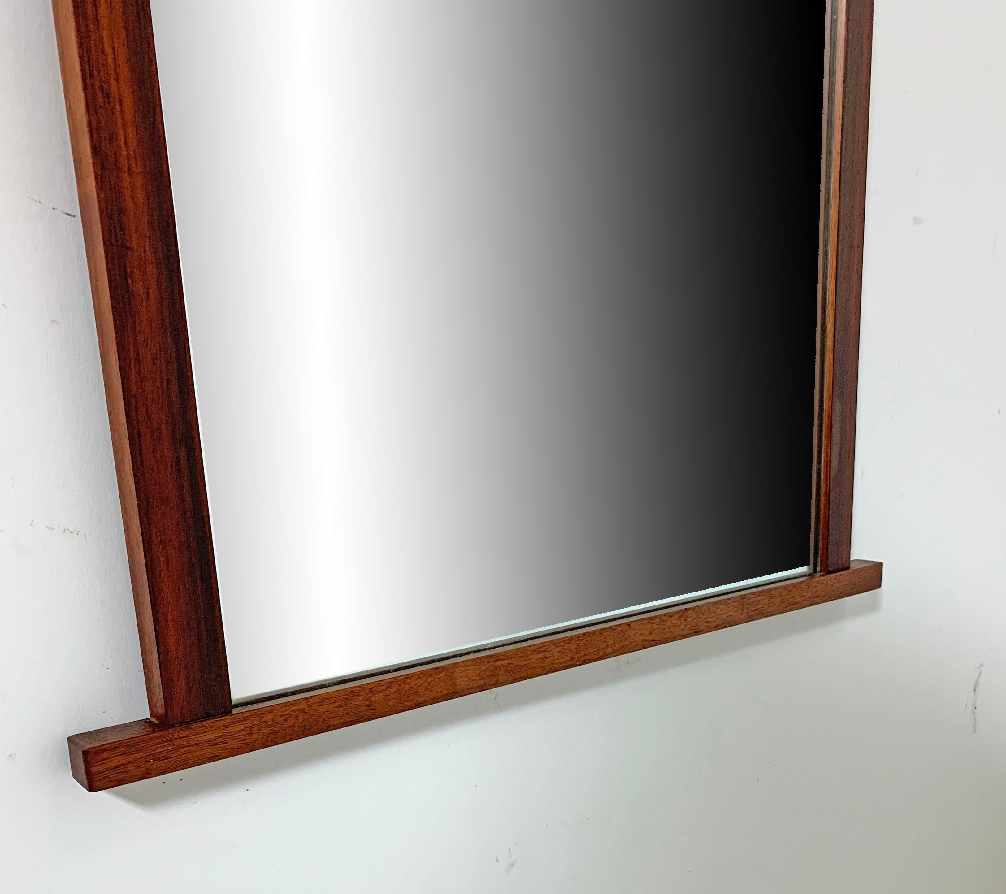 Kipp Stewart for Calvin Furniture Wall Mirror, circa 1950s In Good Condition In Peabody, MA
