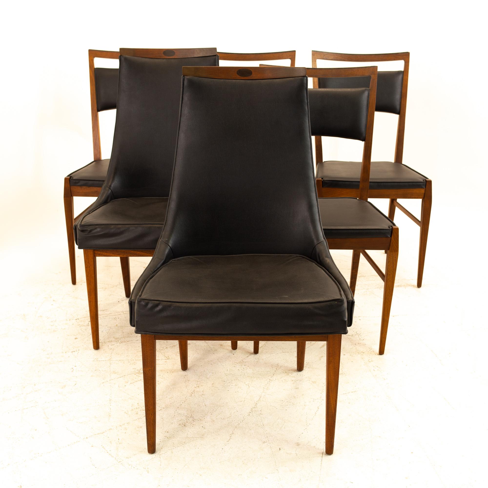 Kipp Stewart for Calvin mid century dining chairs - Set of 6

Each chair measures: 21 wide x 18 deep x 35 high, with a seat height of 19 inches

All pieces of furniture can be had in what we call restored vintage condition. That means the piece is