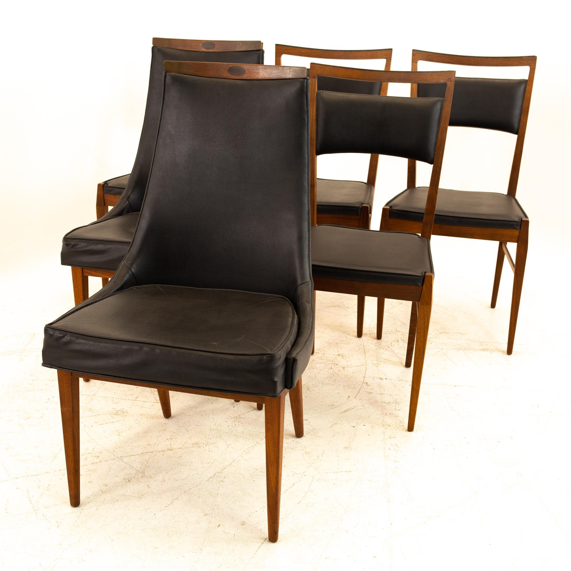 American Kipp Stewart for Calvin Mid Century Dining Chairs, Set of 6