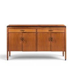 Kipp Stewart for Calvin Mid Century Ebonized Teak Credenza