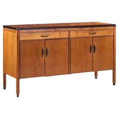 Kipp Stewart for Calvin Mid Century Ebonized Teak Credenza