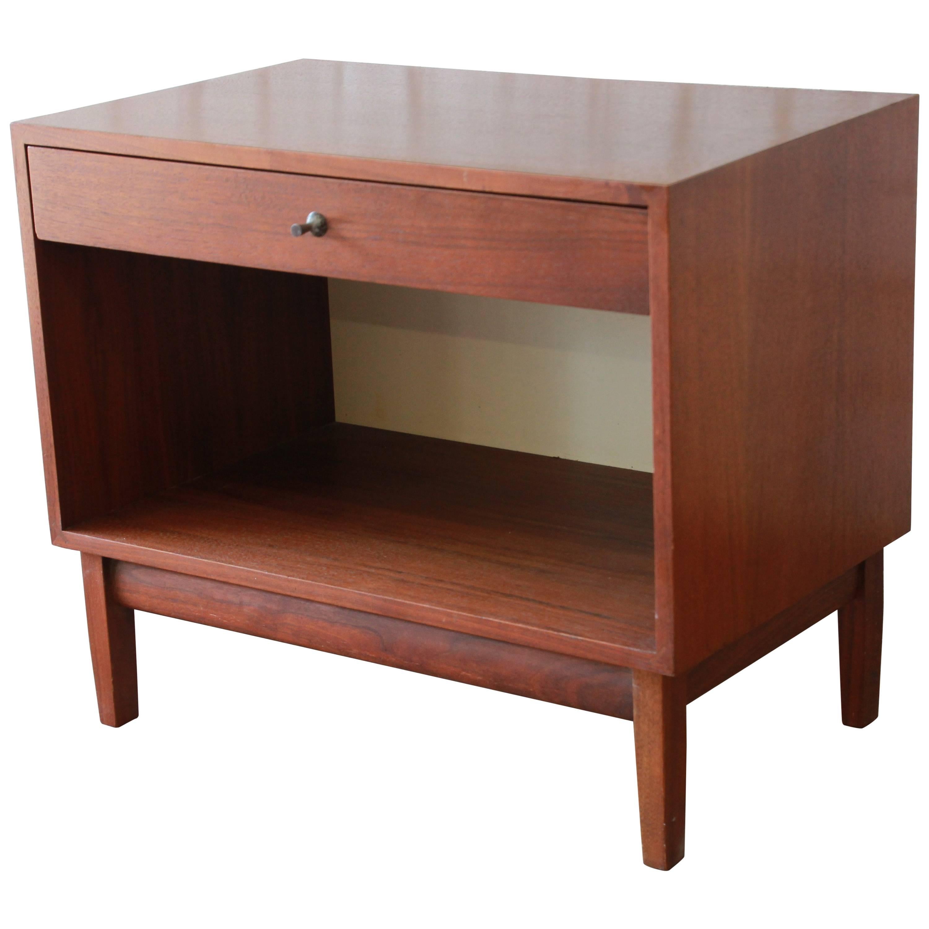 Kipp Stewart for Calvin Mid-Century Modern Walnut Nightstand, 1950s