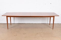 Kipp Stewart for Calvin Walnut and Rosewood Boat-Shaped Dining Table, Refinished
