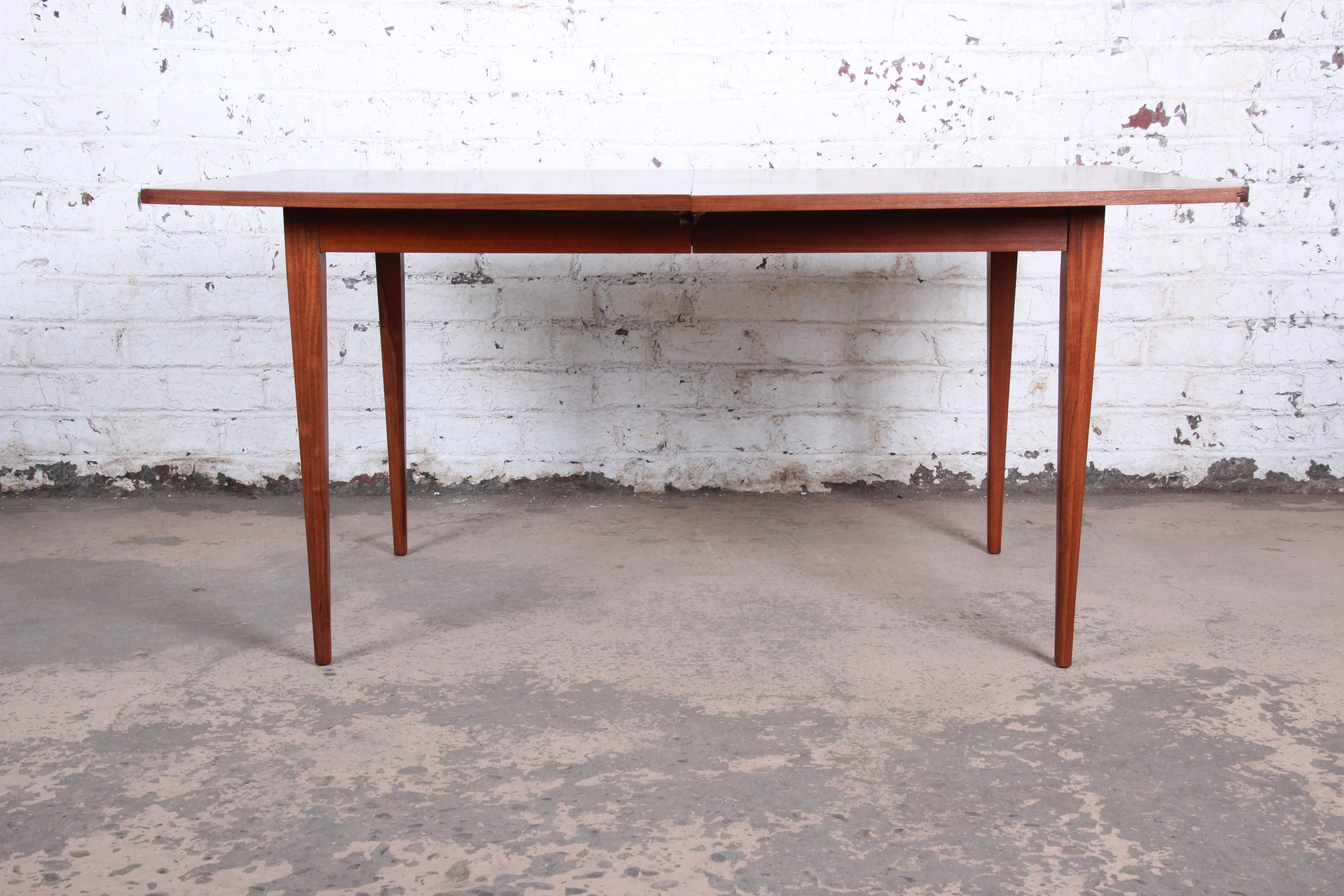 Kipp Stewart for Calvin Walnut and Rosewood Boat-Shaped Extension Dining Table 2