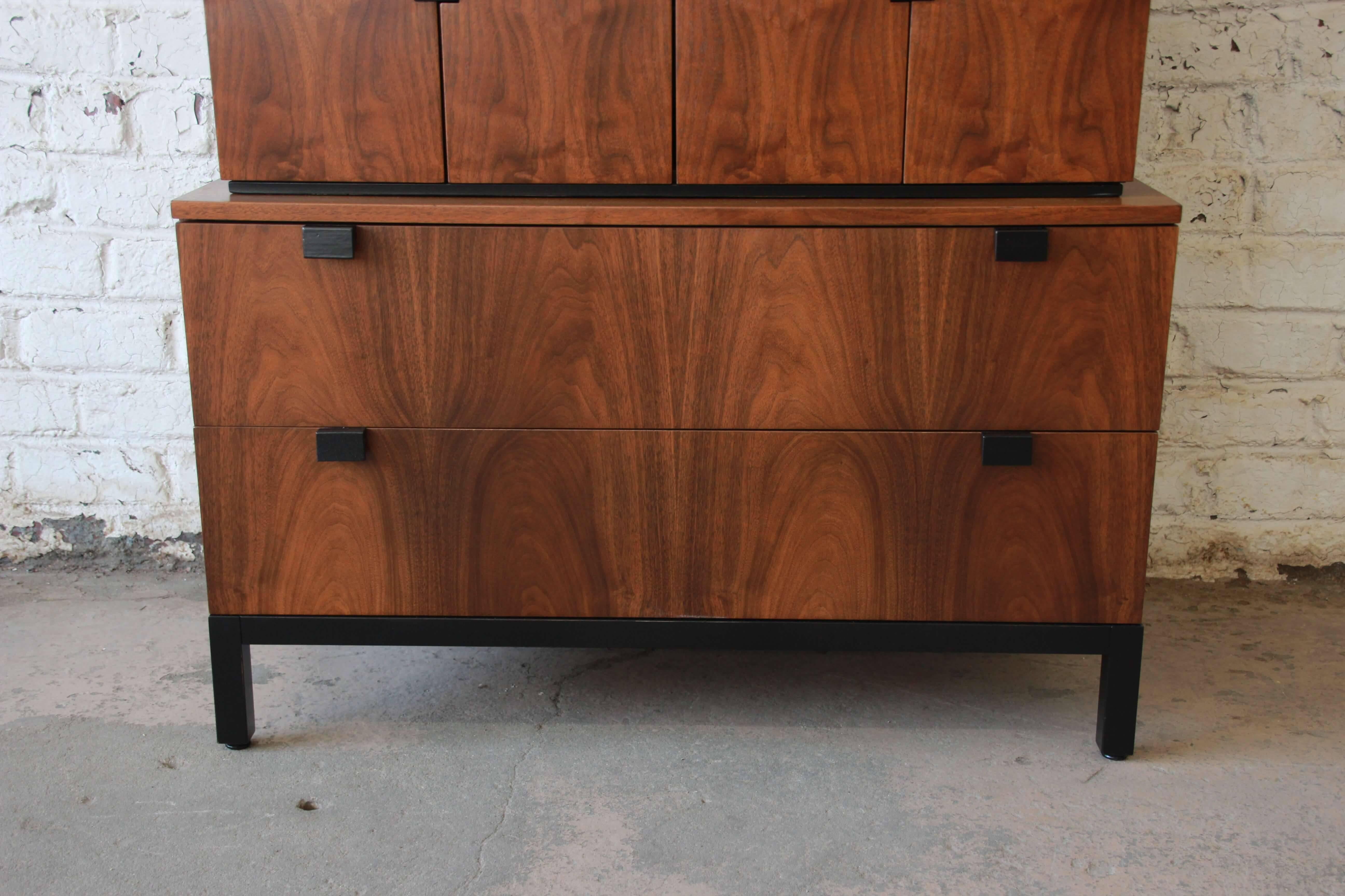 Milo Baughman for Directional Mid-Century Modern Walnut Gentleman's Chest 2