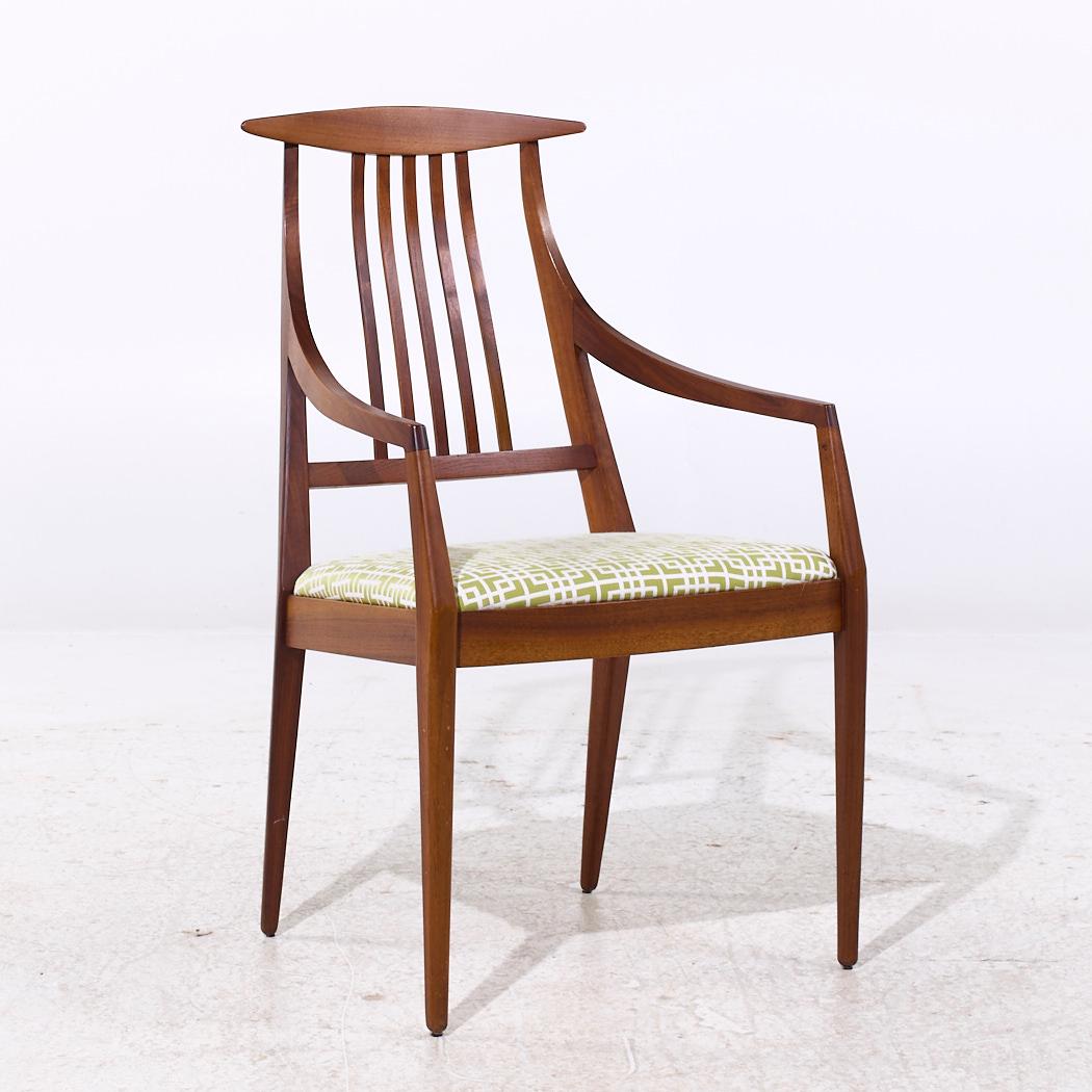 Kipp Stewart for Directional Mid Century Walnut Dining Chairs - Set of 6 For Sale 3
