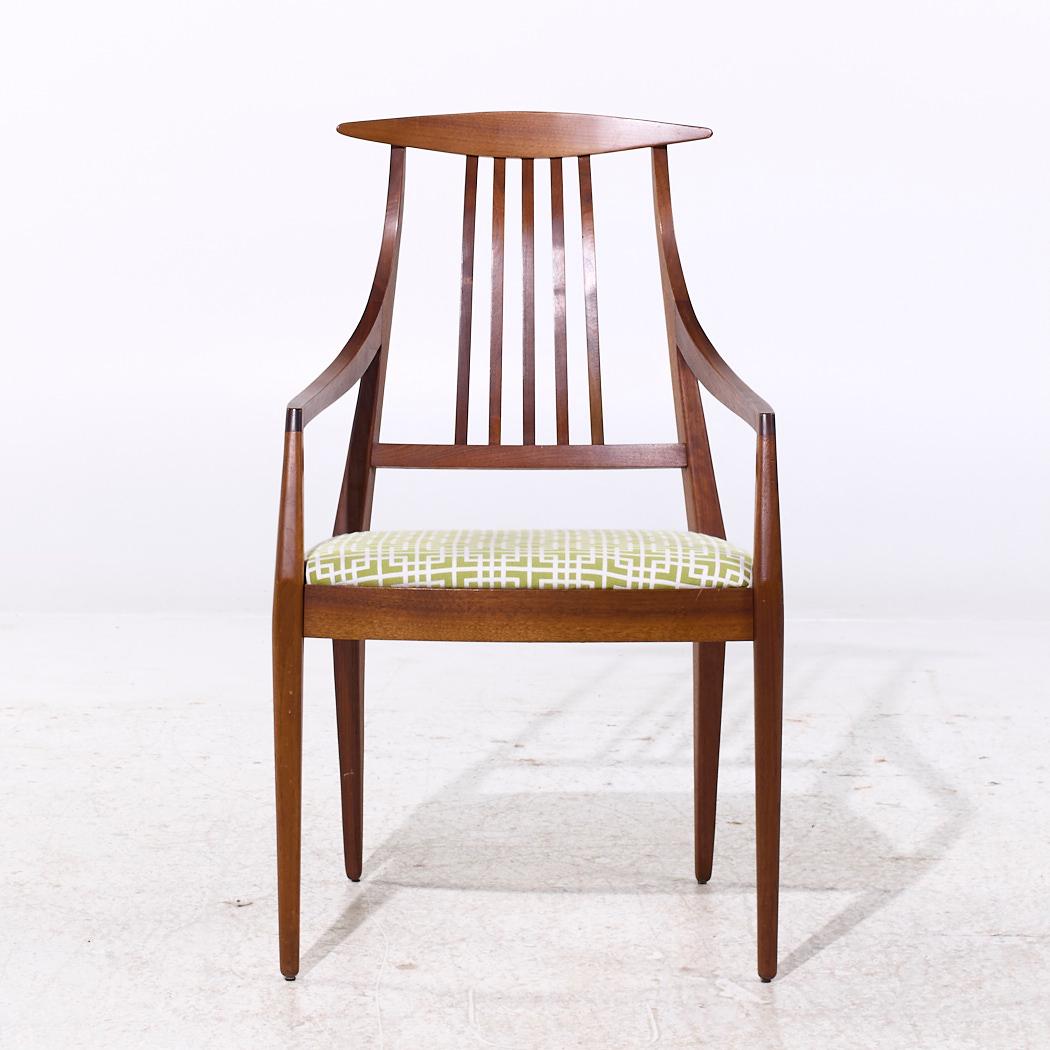 Kipp Stewart for Directional Mid Century Walnut Dining Chairs - Set of 6 For Sale 4