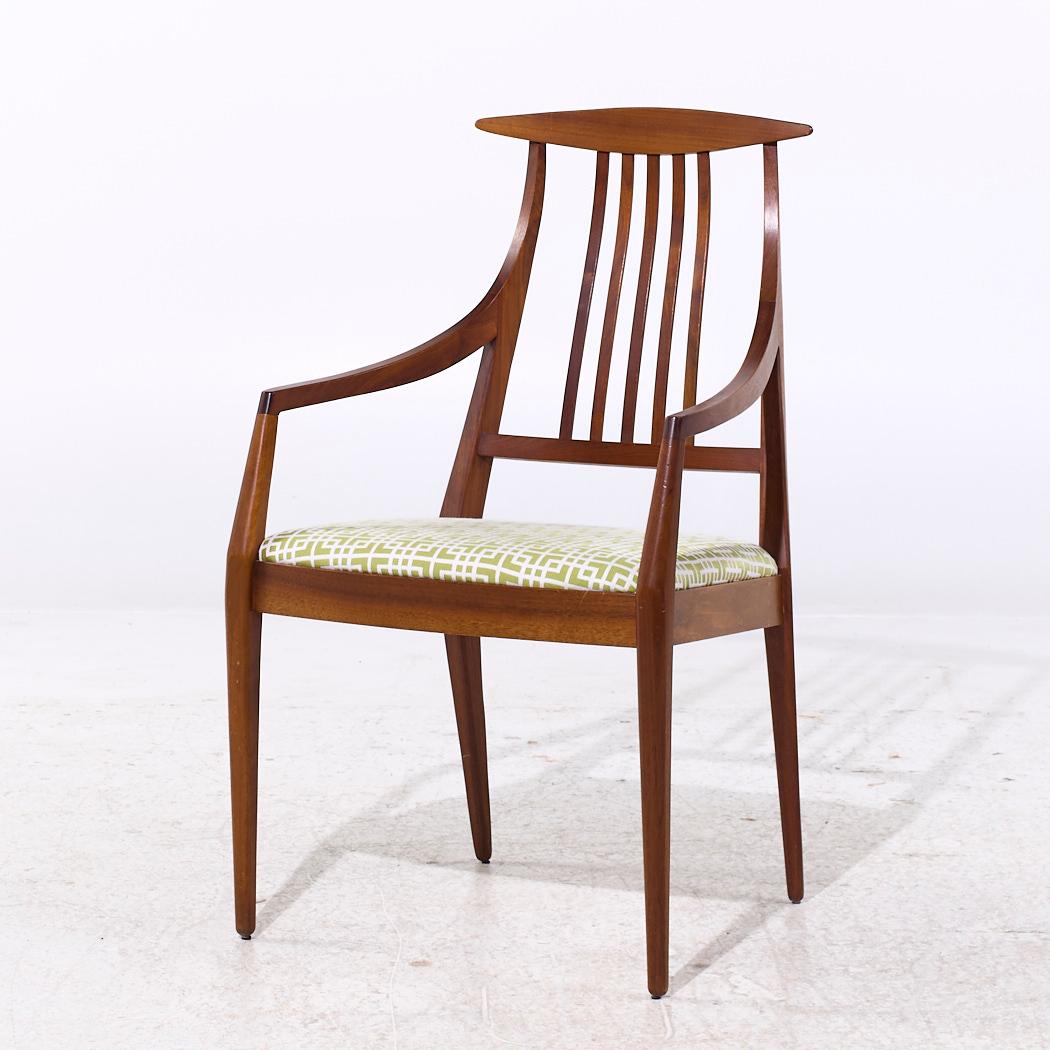 Kipp Stewart for Directional Mid Century Walnut Dining Chairs - Set of 6 For Sale 5