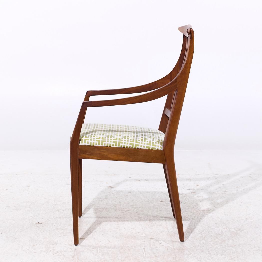 Kipp Stewart for Directional Mid Century Walnut Dining Chairs - Set of 6 For Sale 6