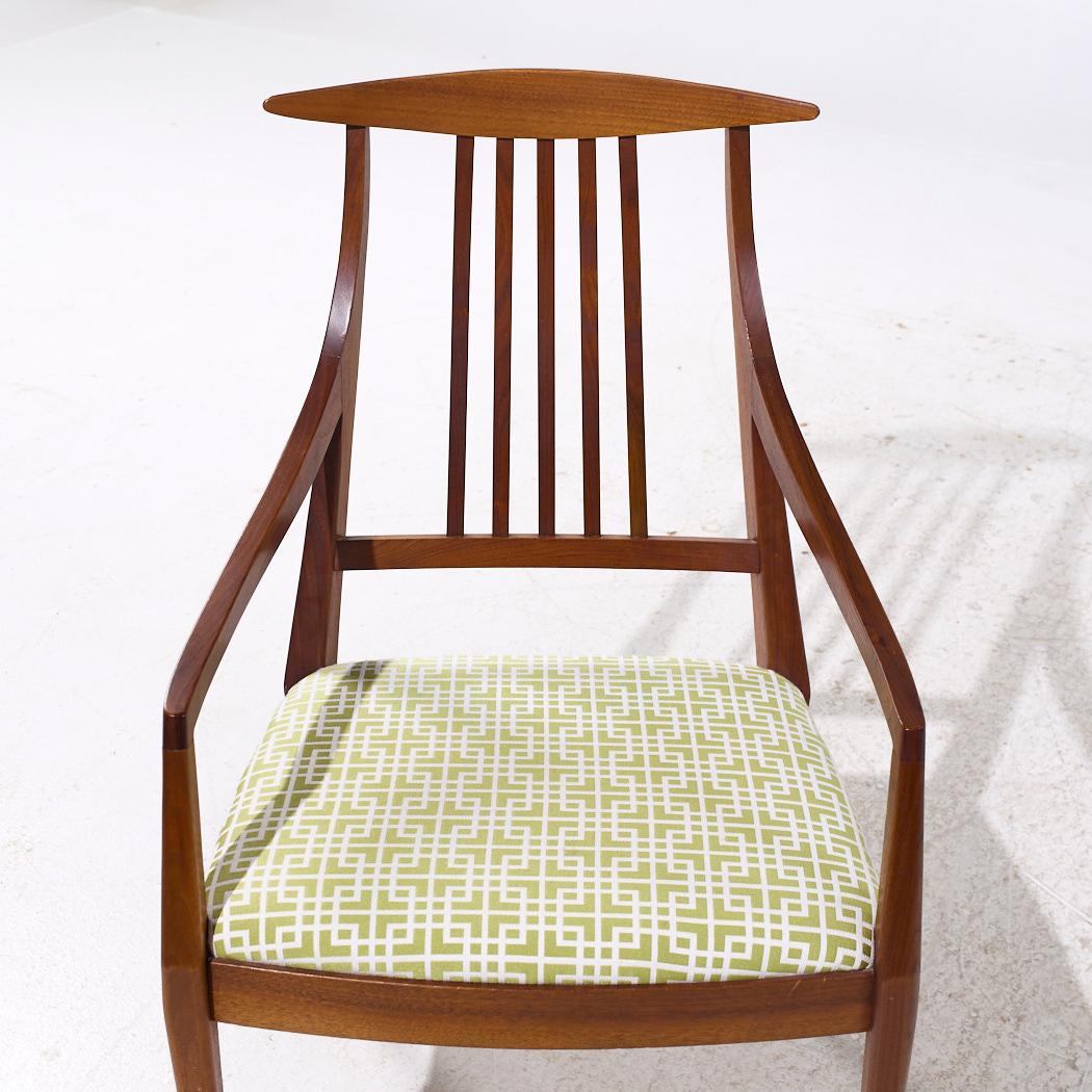 Kipp Stewart for Directional Mid Century Walnut Dining Chairs - Set of 6 For Sale 9