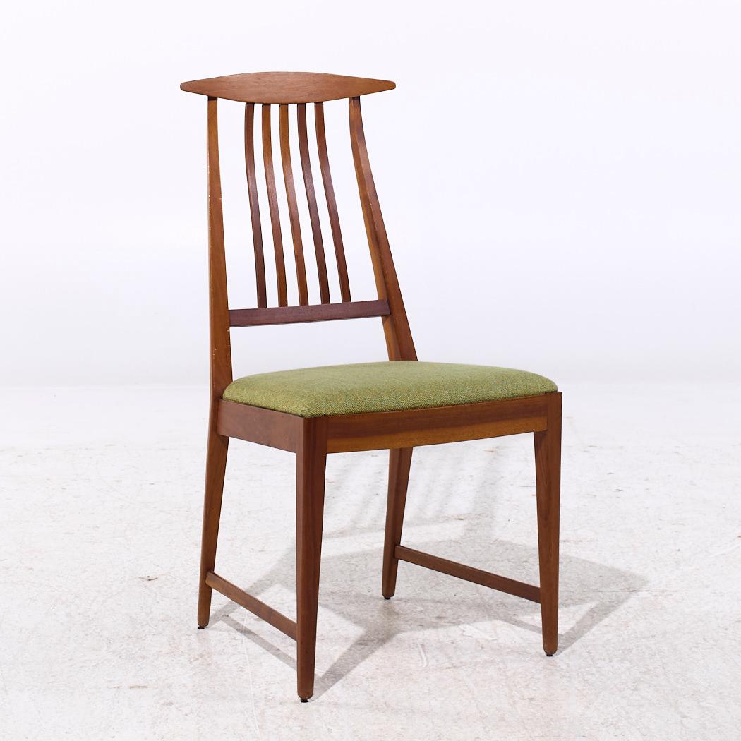American Kipp Stewart for Directional Mid Century Walnut Dining Chairs - Set of 6 For Sale