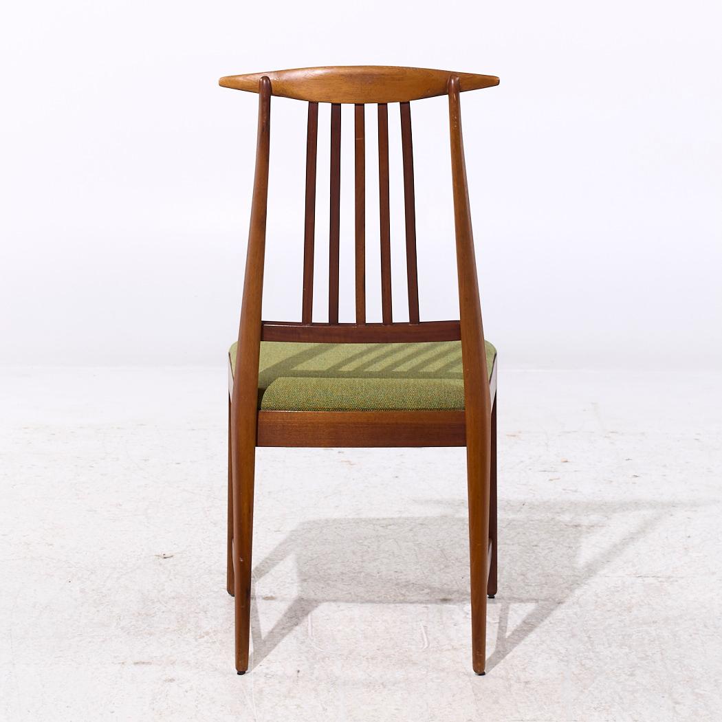 Upholstery Kipp Stewart for Directional Mid Century Walnut Dining Chairs - Set of 6 For Sale