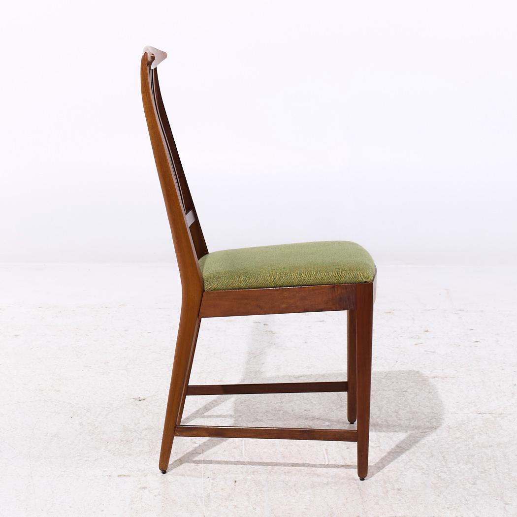 Kipp Stewart for Directional Mid Century Walnut Dining Chairs - Set of 6 For Sale 1