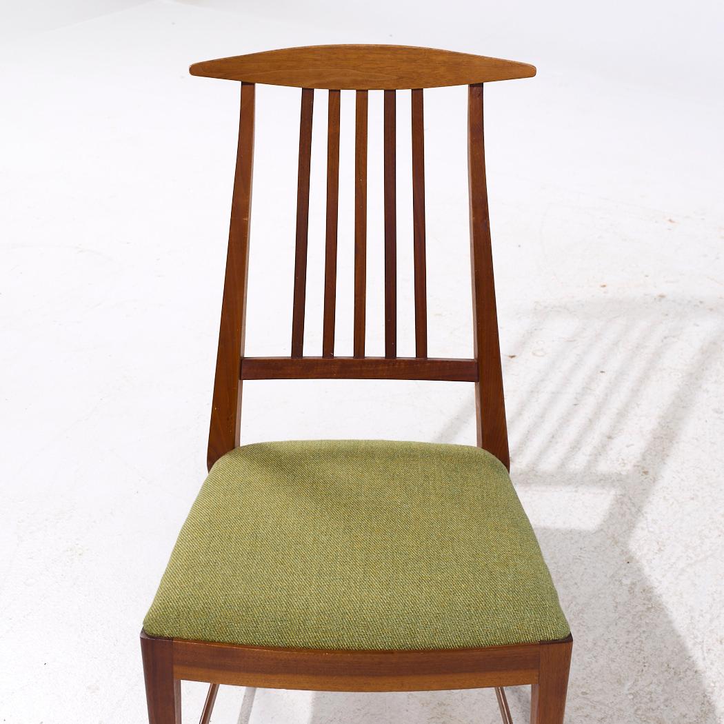 Kipp Stewart for Directional Mid Century Walnut Dining Chairs - Set of 6 For Sale 2