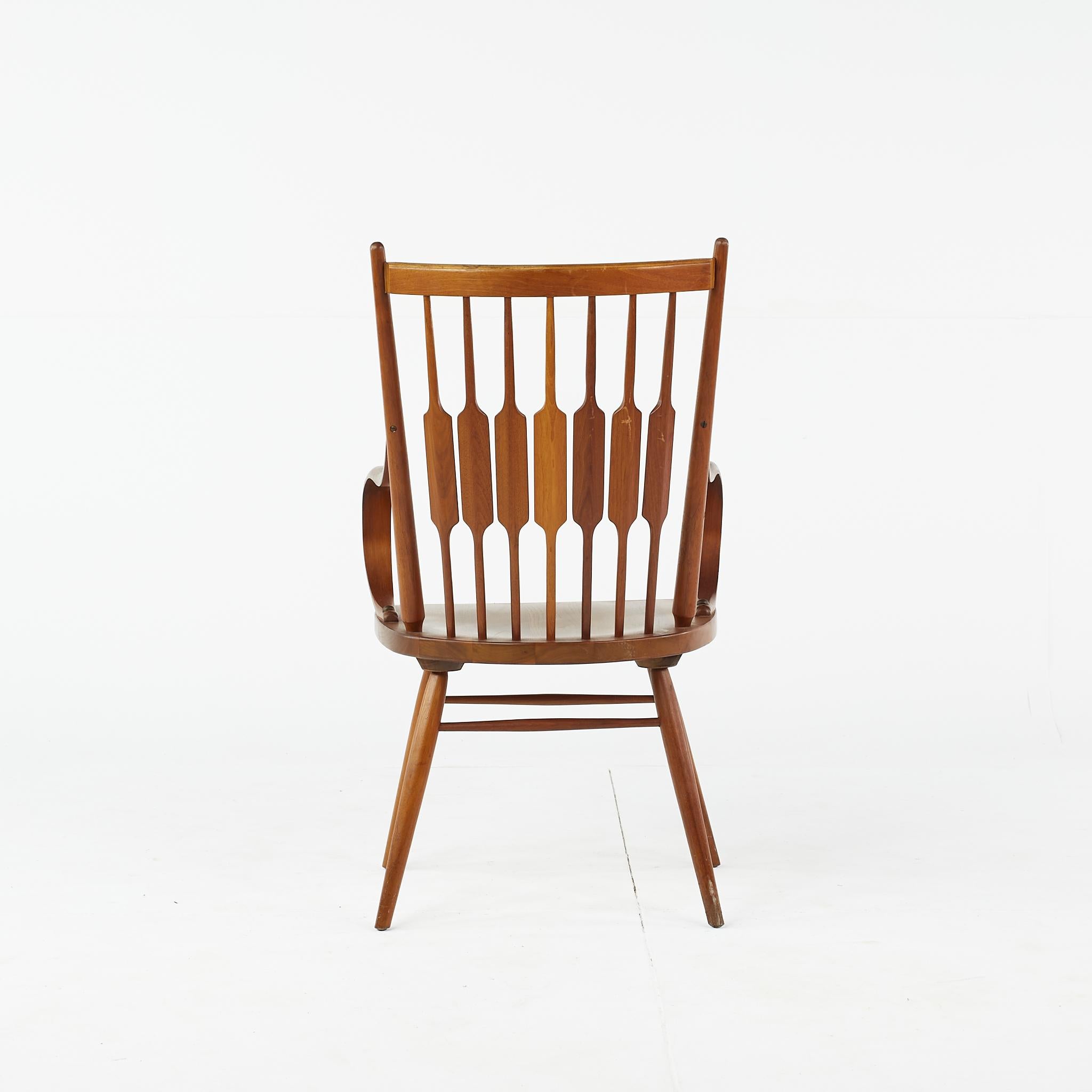 Kipp Stewart for Drexel Centennial Mid Century Walnut Dining Chairs, Set of 6 For Sale 5