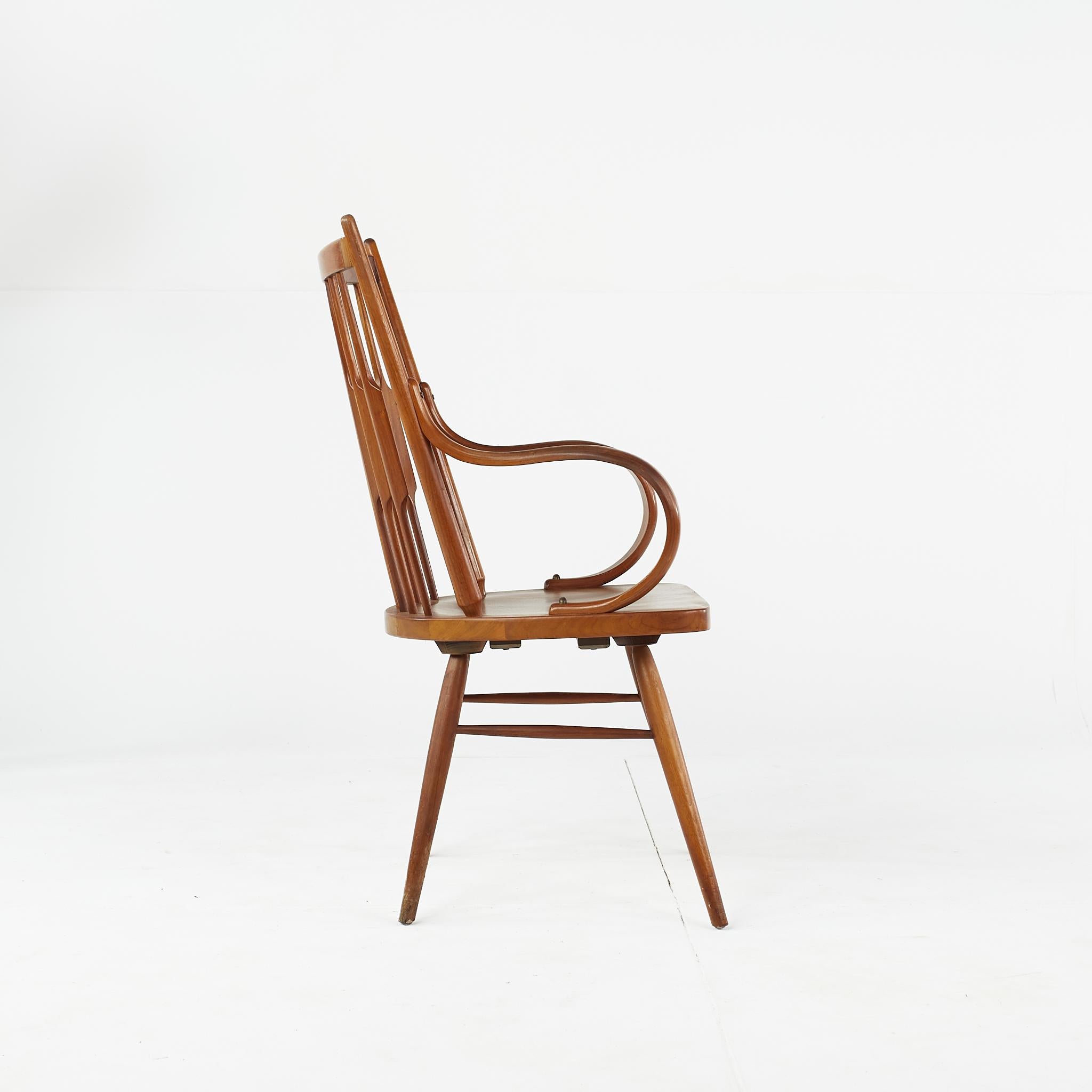 Kipp Stewart for Drexel Centennial Mid Century Walnut Dining Chairs, Set of 6 For Sale 7