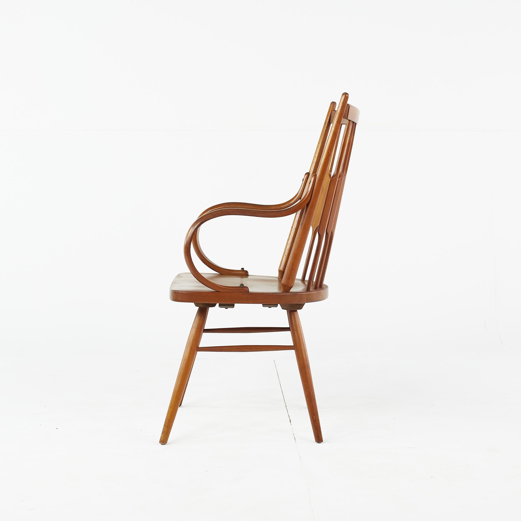 Kipp Stewart for Drexel Centennial Mid Century Walnut Dining Chairs, Set of 6 For Sale 8