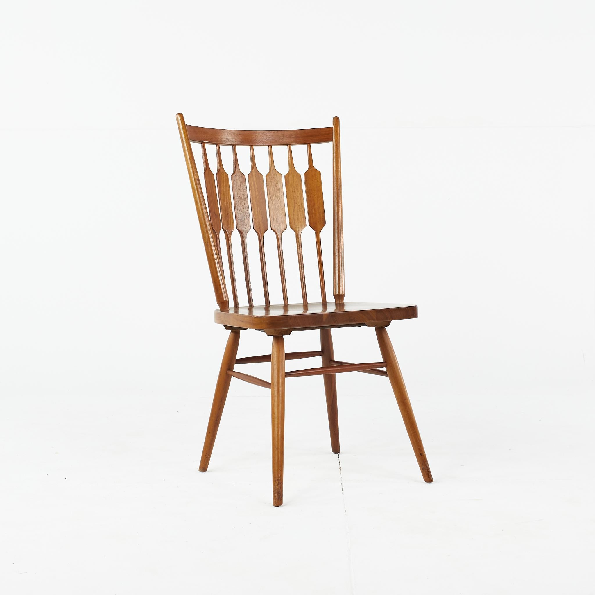 Mid-Century Modern Kipp Stewart for Drexel Centennial Mid Century Walnut Dining Chairs, Set of 6 For Sale