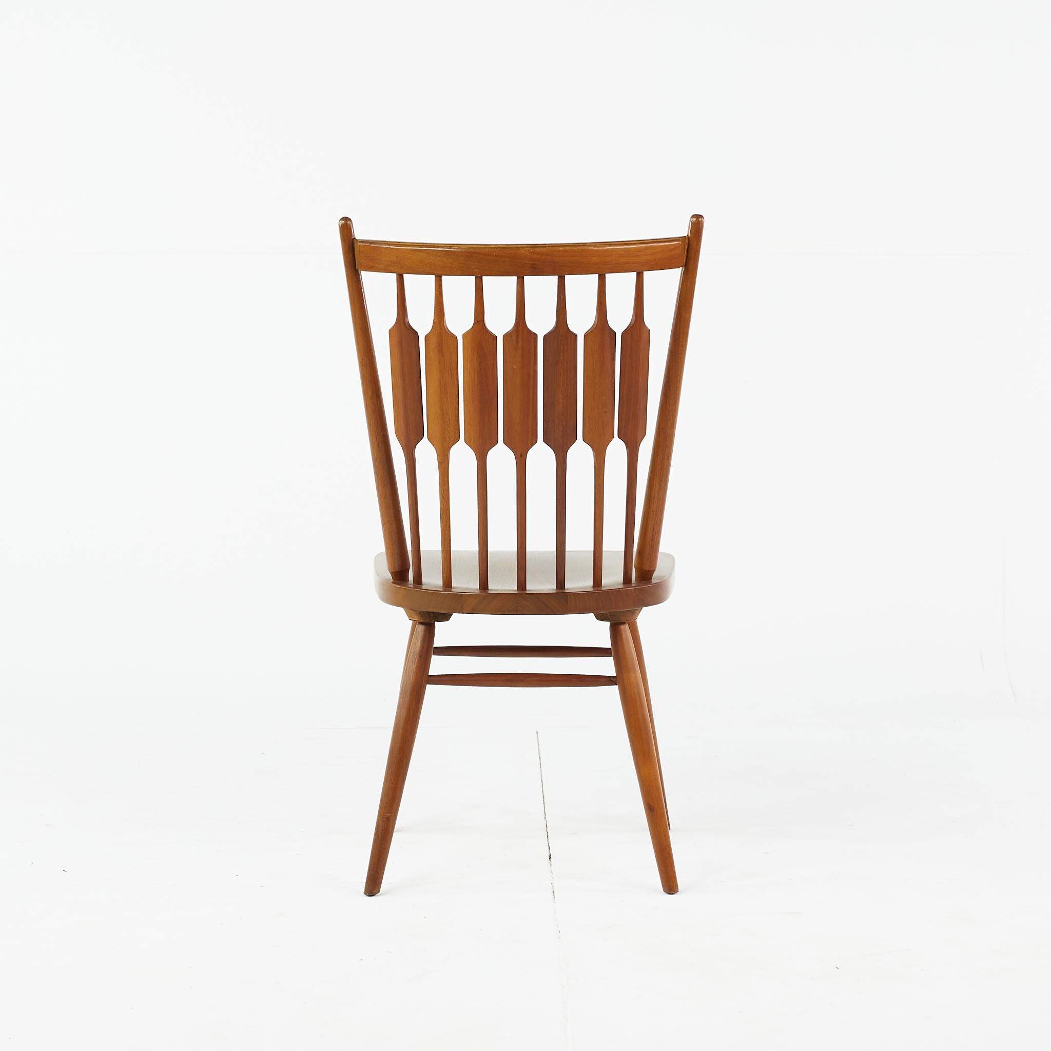 Kipp Stewart for Drexel Centennial Mid Century Walnut Dining Chairs, Set of 6 For Sale 1