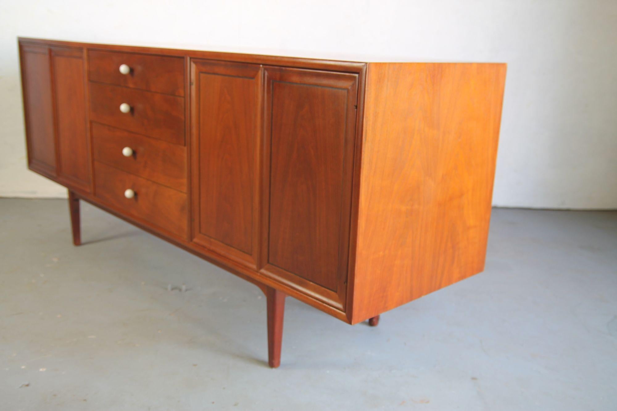 Glass Kipp Stewart For Drexel Credenza and Top Lighted Cabinet For Sale