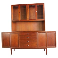 Kipp Stewart For Drexel Credenza and Top Lighted Cabinet