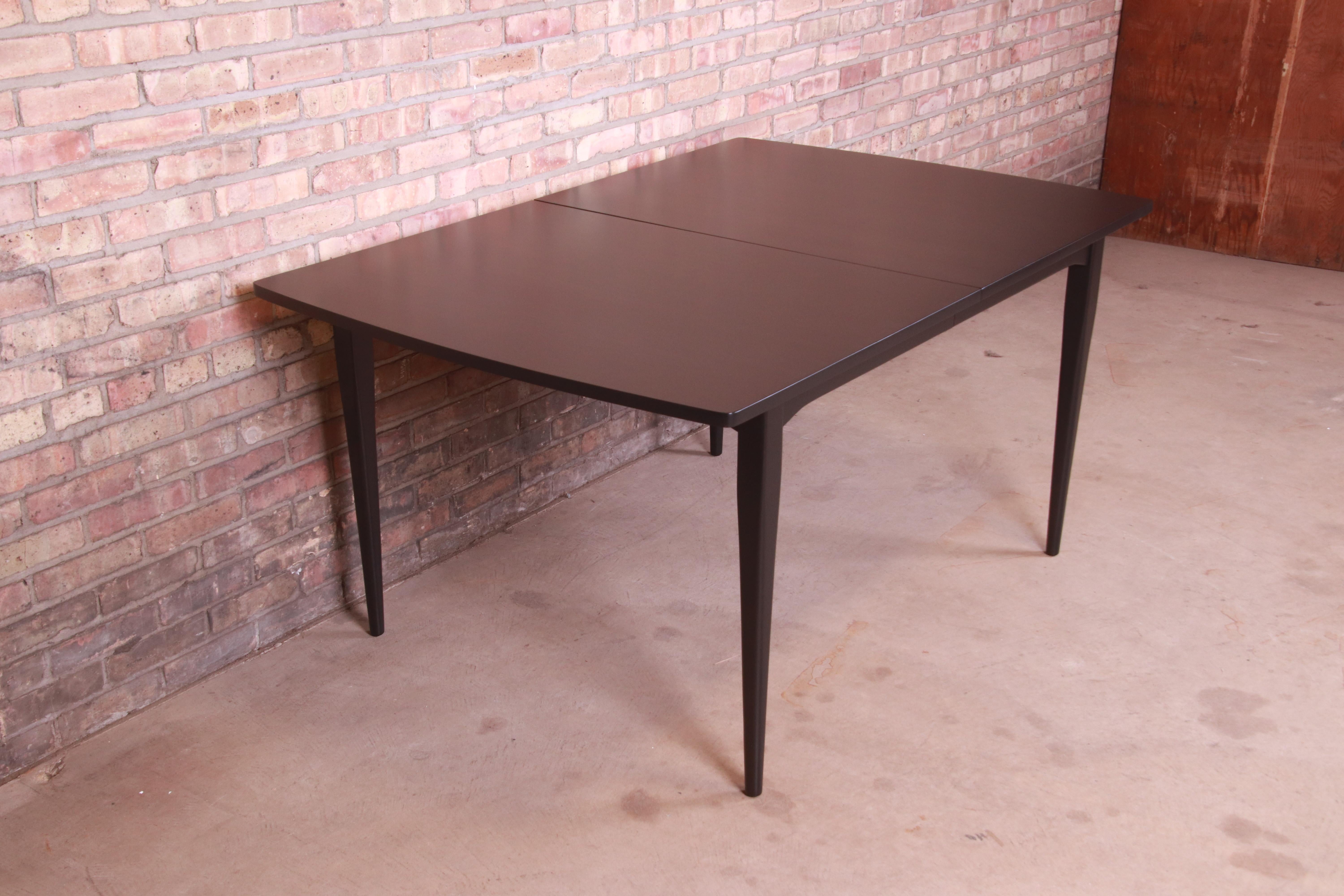 Kipp Stewart for Drexel Declaration Black Lacquered Dining Table, Refinished 6