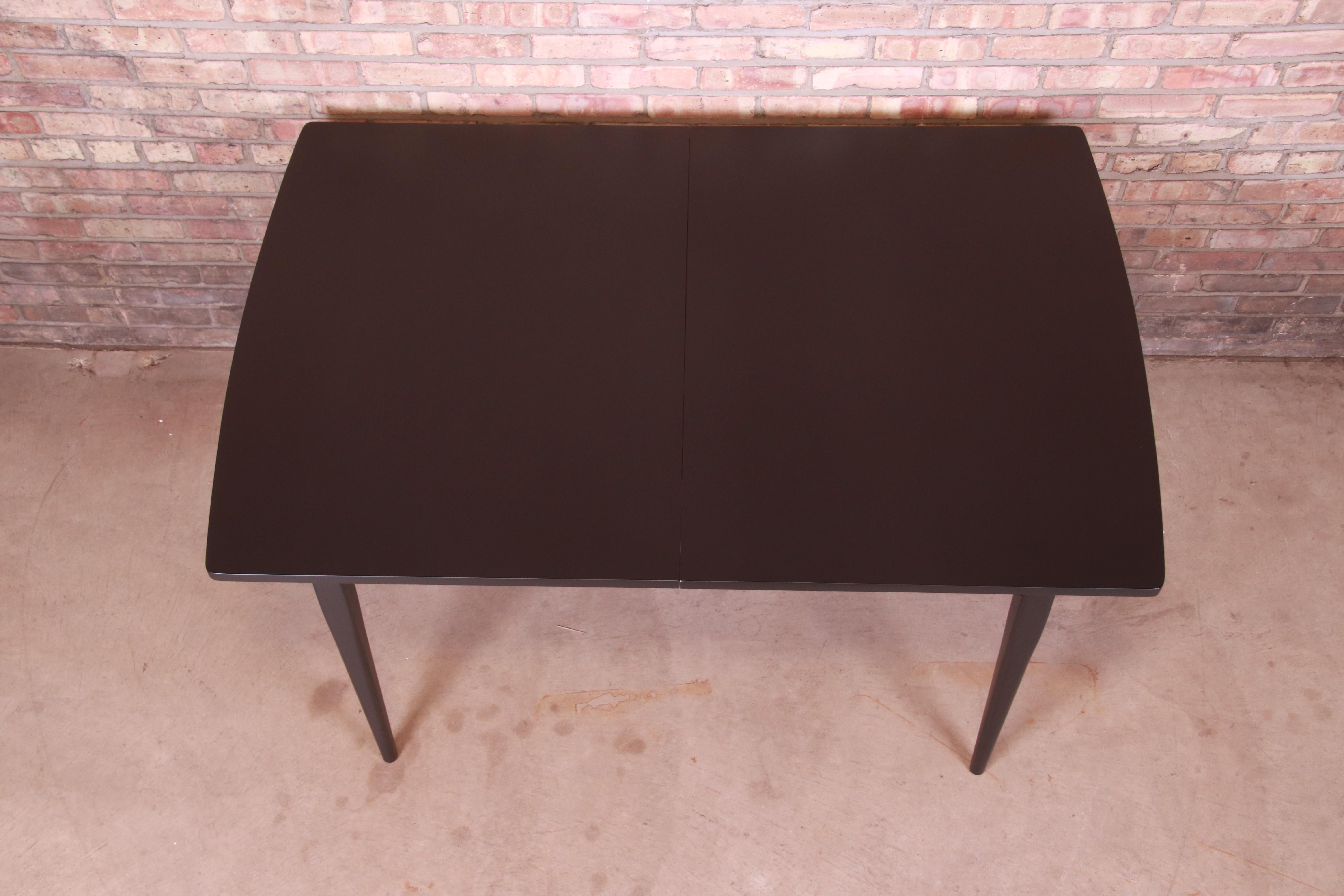 Kipp Stewart for Drexel Declaration Black Lacquered Dining Table, Refinished 8