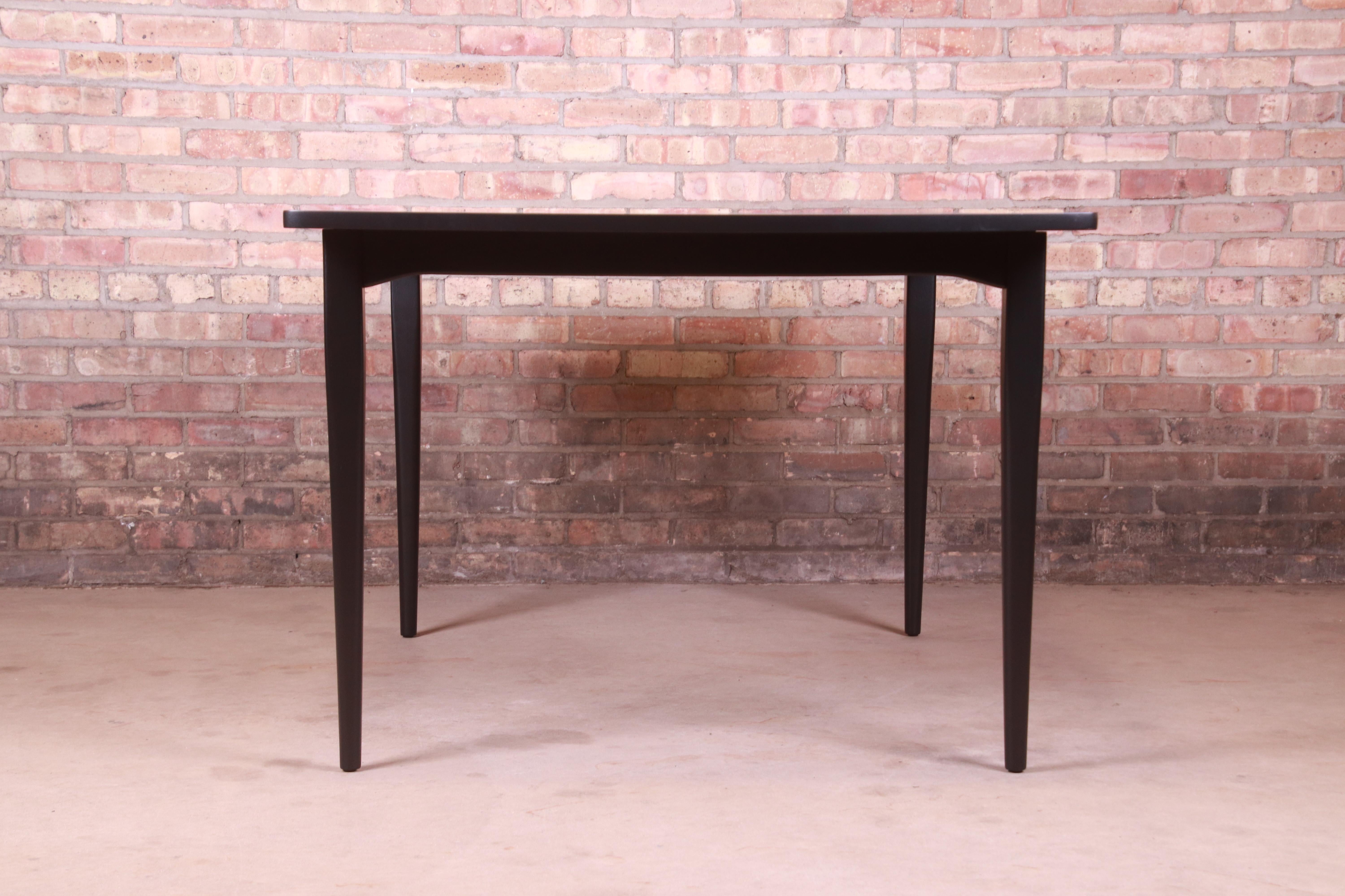 Kipp Stewart for Drexel Declaration Black Lacquered Dining Table, Refinished 9