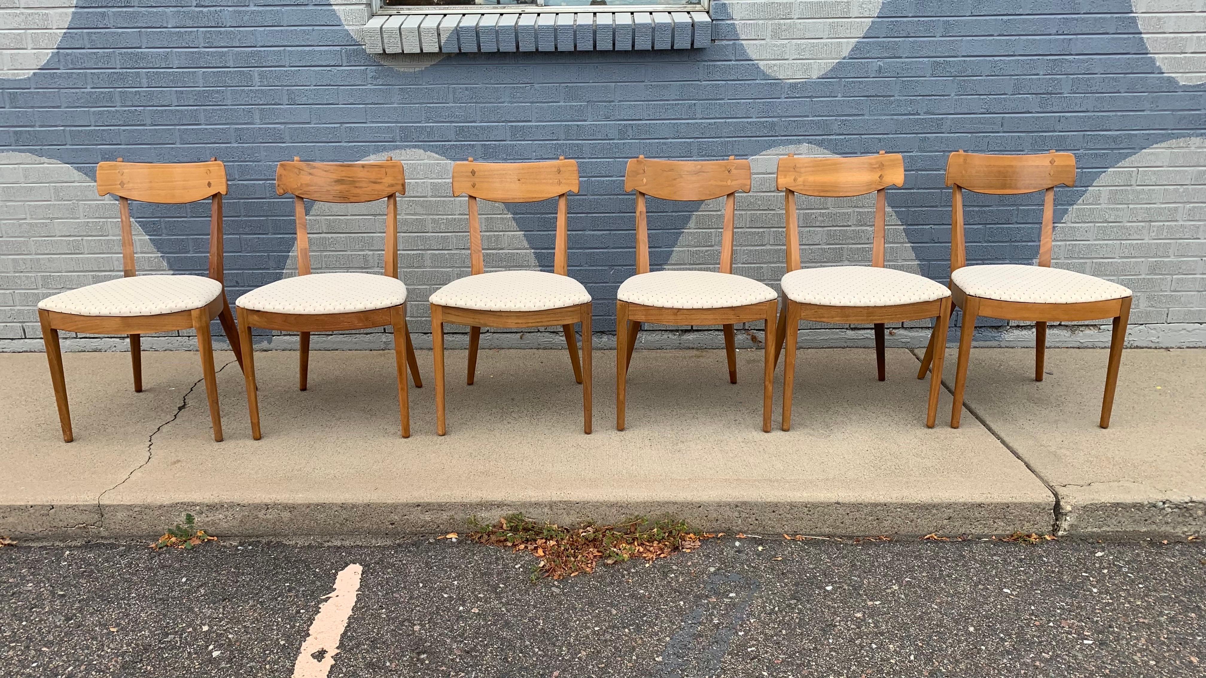 American Kipp Stewart for Drexel Declaration Dining Chairs, set of 6 For Sale
