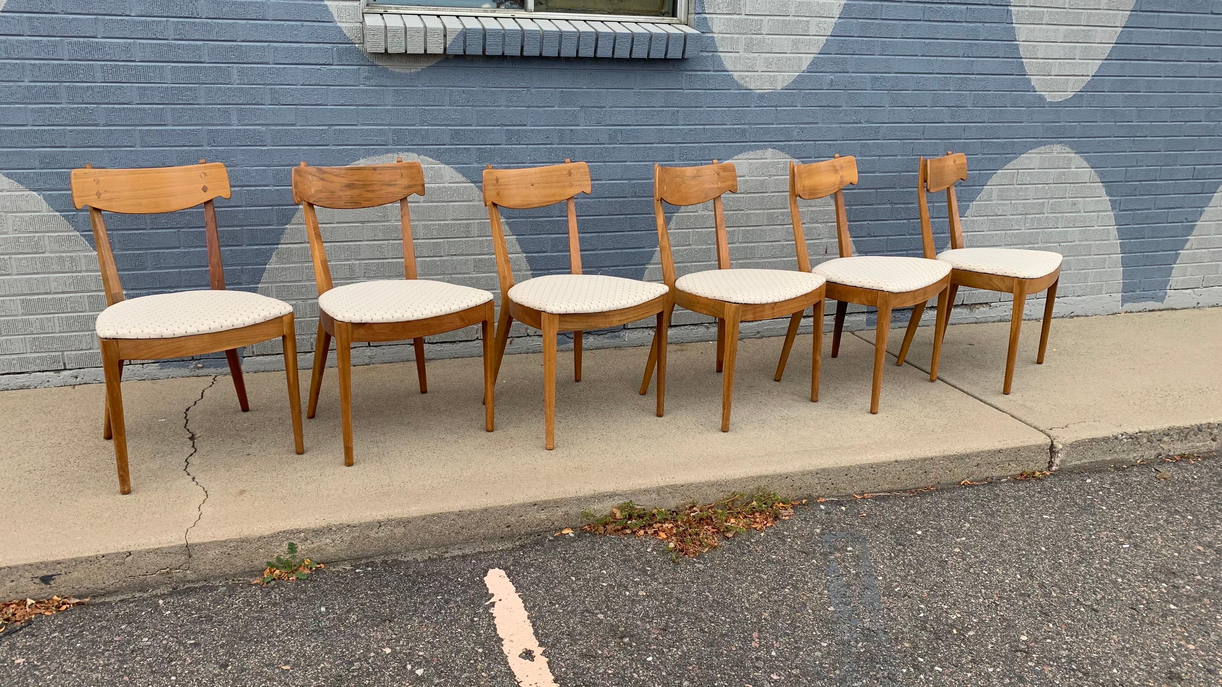 20th Century Kipp Stewart for Drexel Declaration Dining Chairs, set of 6 For Sale