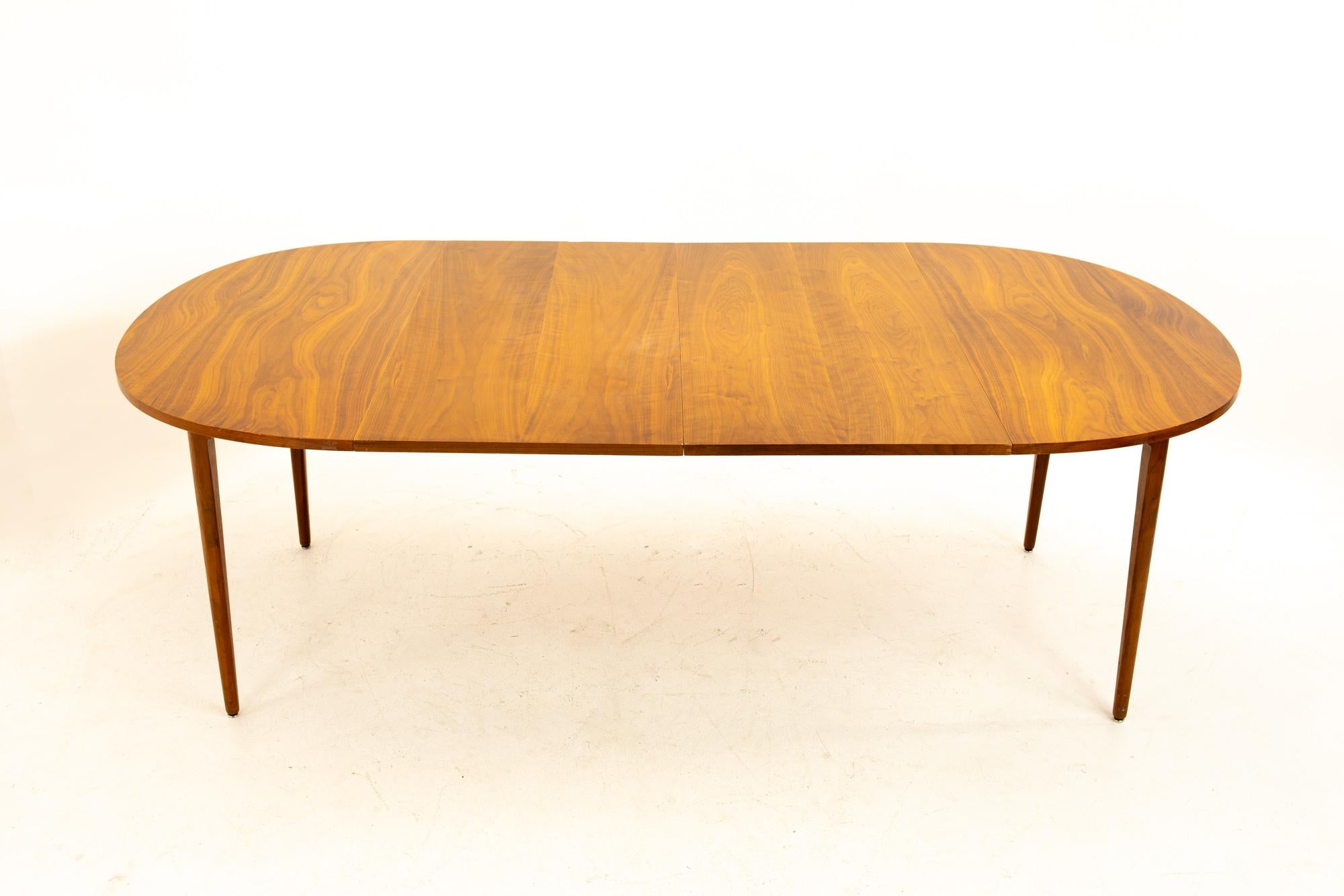 Kipp Stewart for Drexel Declaration MCM Expanding Round Walnut Dining Table 8