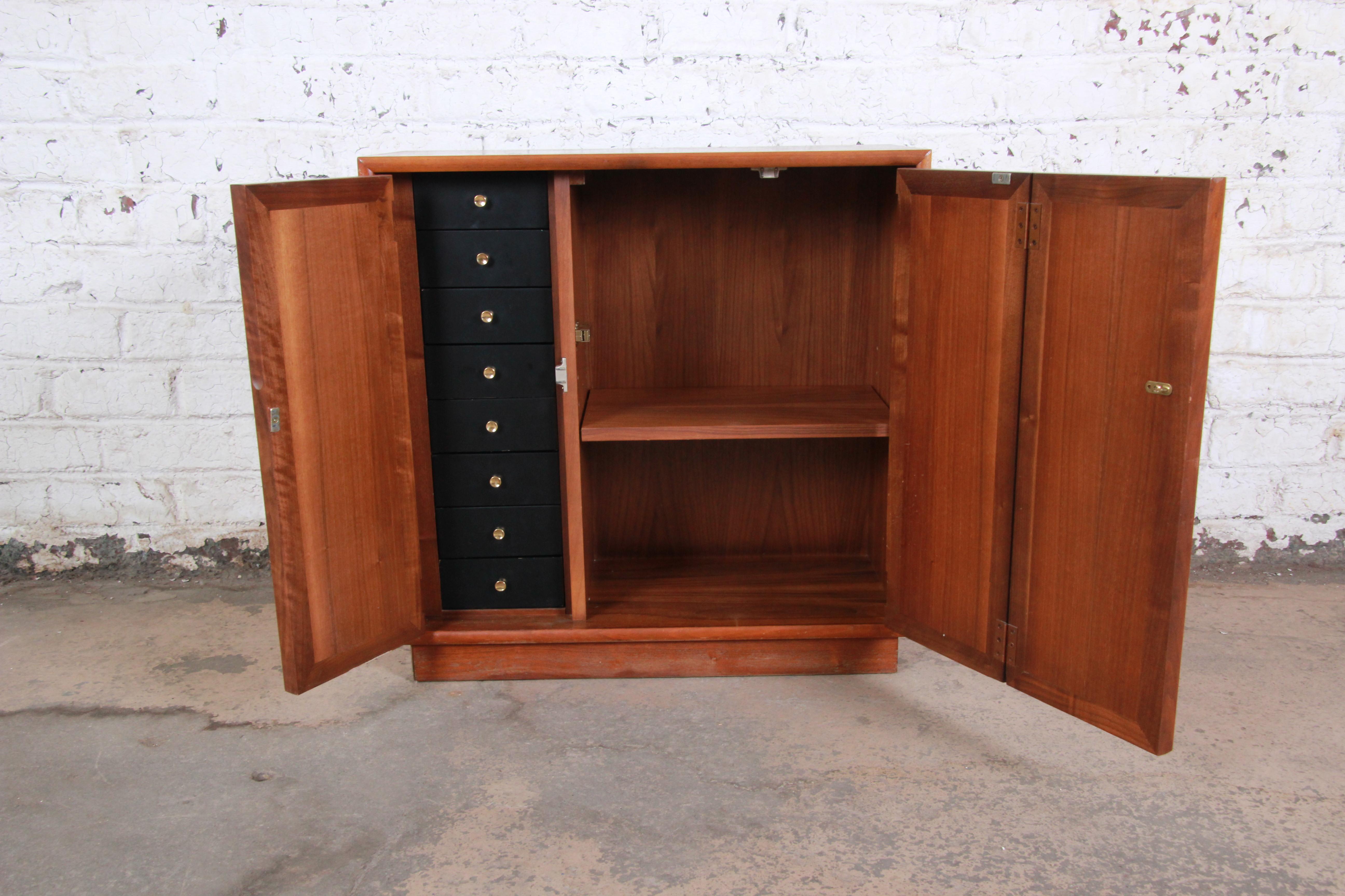 Mid-20th Century Kipp Stewart for Drexel Declaration Mid-Century Modern Walnut Cabinet, 1965