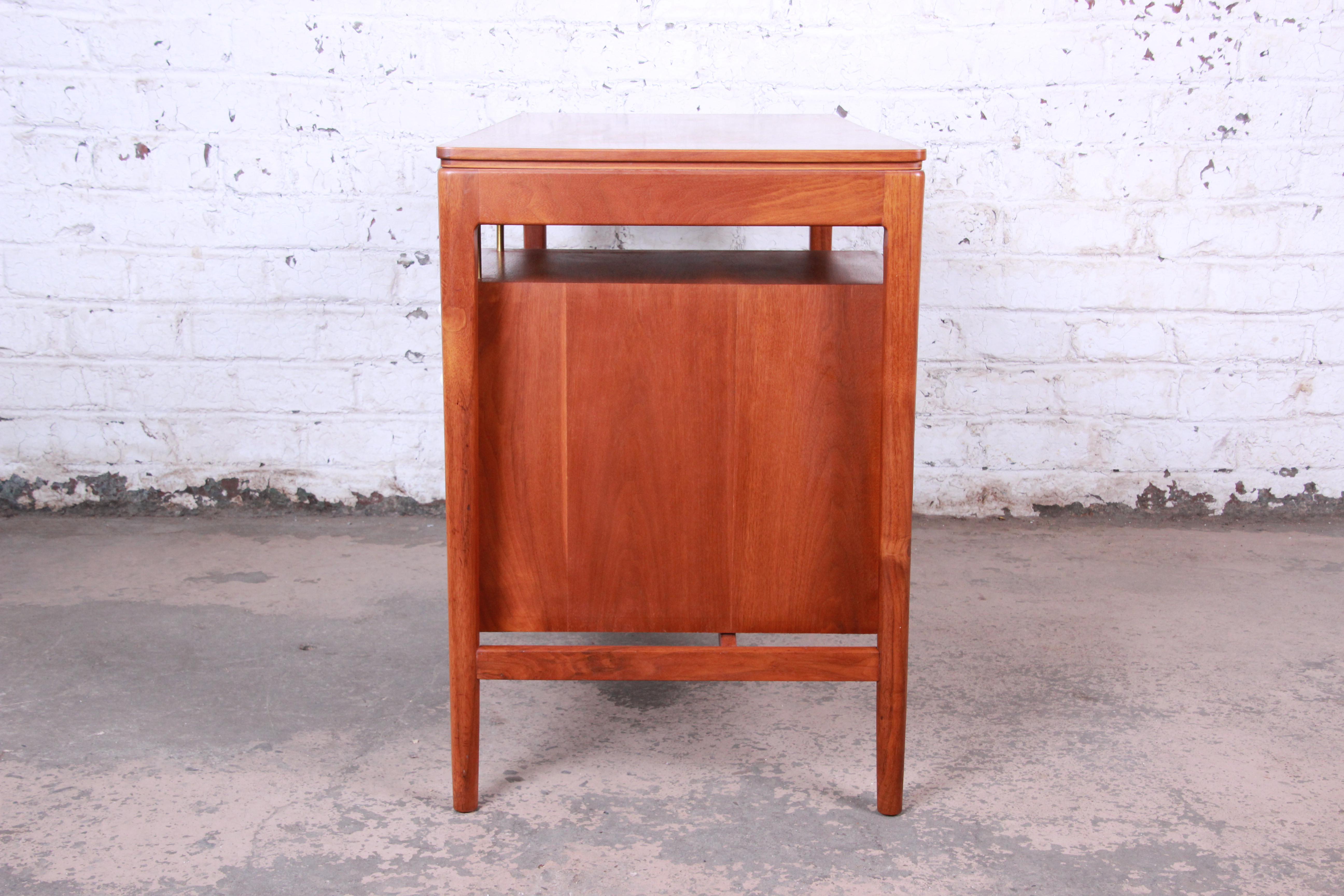 Kipp Stewart for Drexel Declaration Mid-Century Modern Walnut Desk and Chair 1