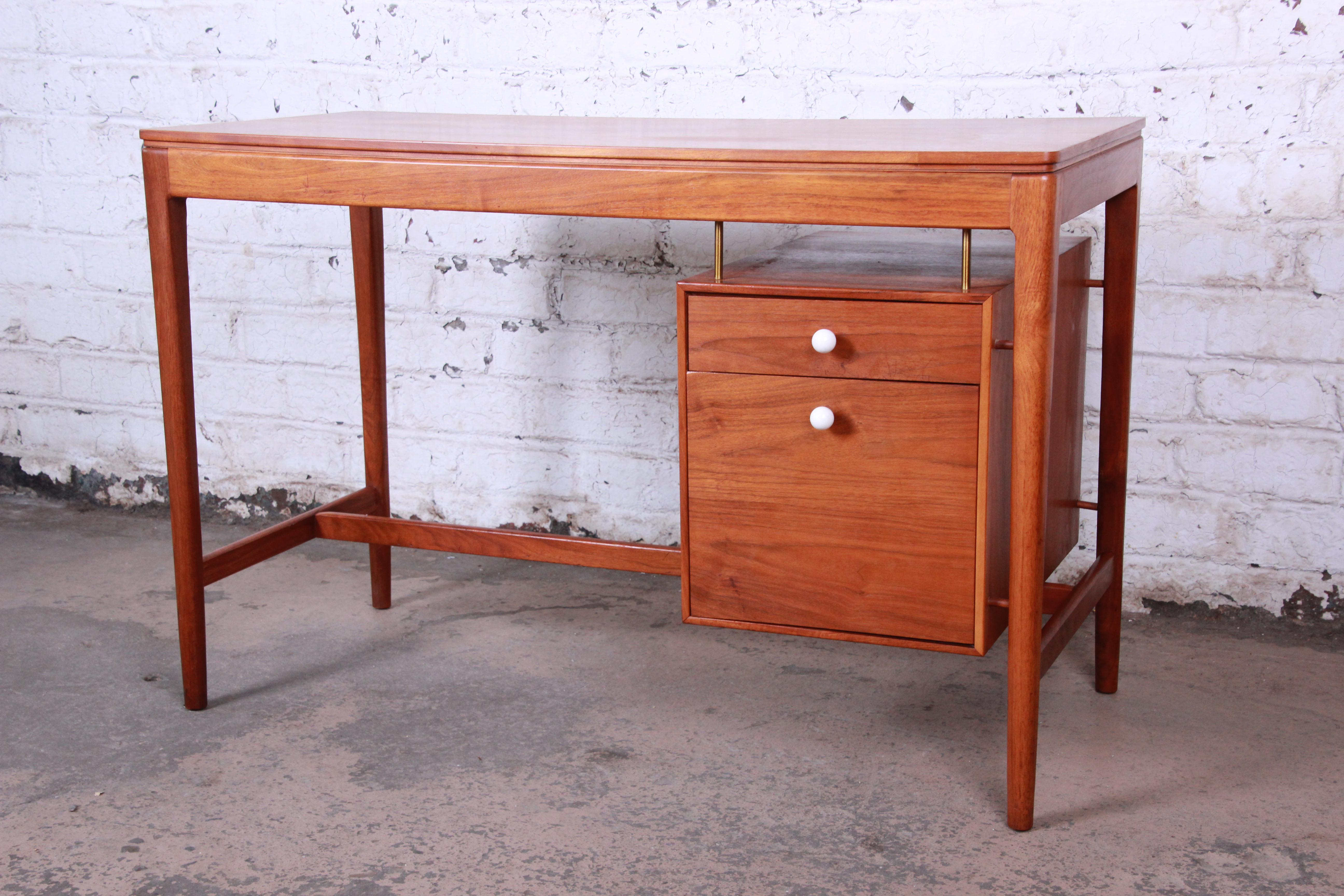 American Kipp Stewart for Drexel Declaration Mid-Century Modern Walnut Desk and Chair