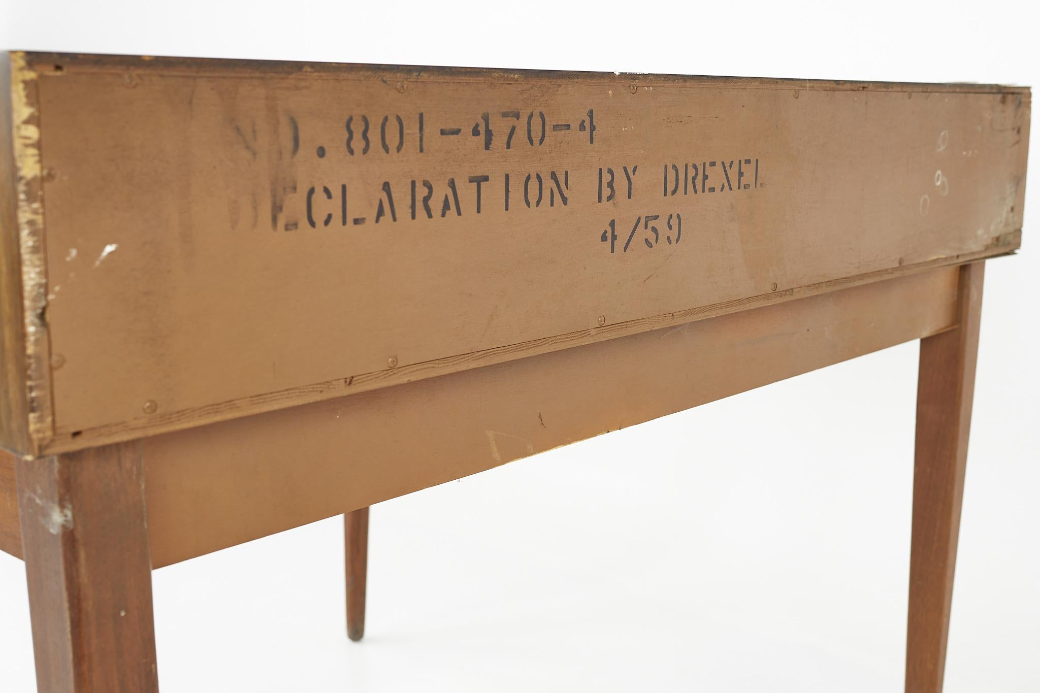 Kipp Stewart for Drexel Declaration Mid Century Walnut Corner Desk For Sale 1