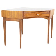 Kipp Stewart for Drexel Declaration Mid Century Walnut Corner Desk