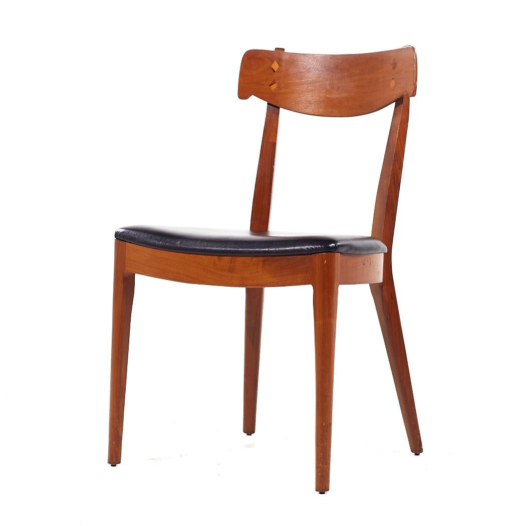 Kipp Stewart for Drexel Declaration Mid Century Walnut Dining Chairs - Set of 8 For Sale 6
