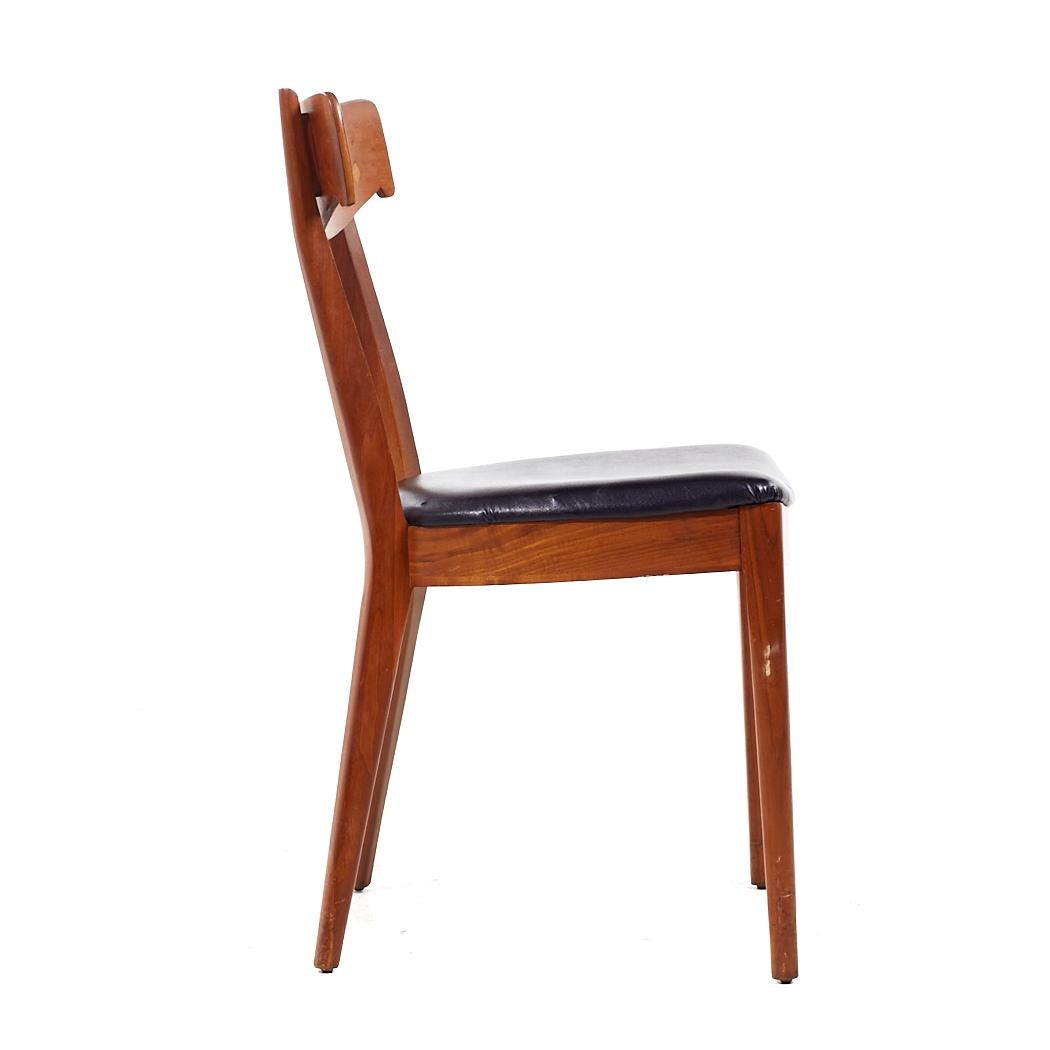Kipp Stewart for Drexel Declaration Mid Century Walnut Dining Chairs - Set of 8 For Sale 7