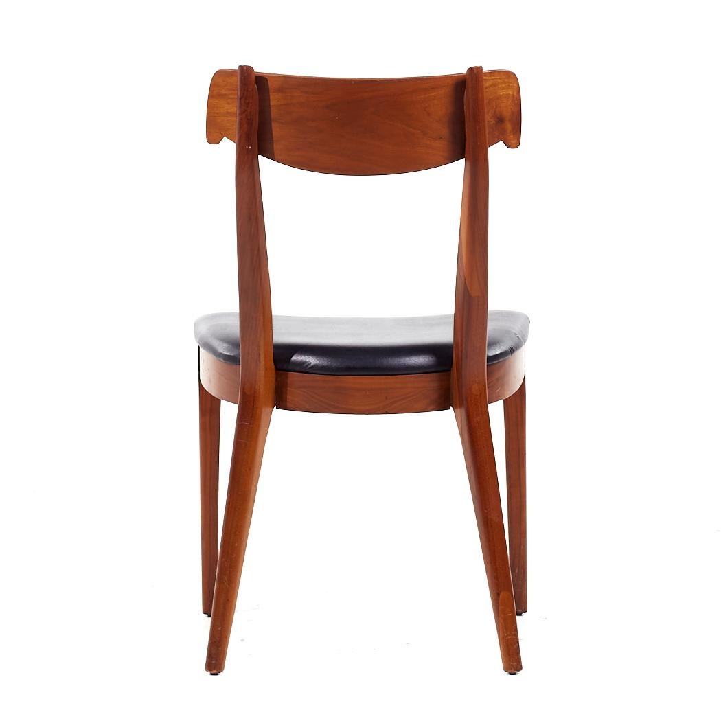 Kipp Stewart for Drexel Declaration Mid Century Walnut Dining Chairs - Set of 8 For Sale 8