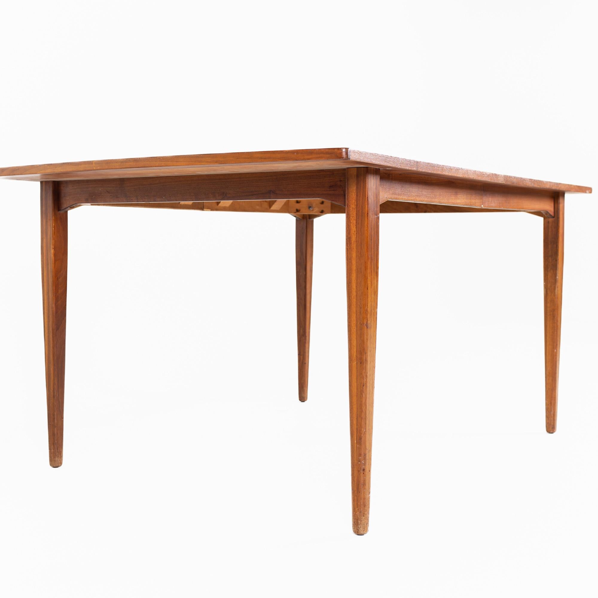Kipp Stewart for Drexel Declaration Mid Century Walnut Dining Table In Good Condition For Sale In Countryside, IL