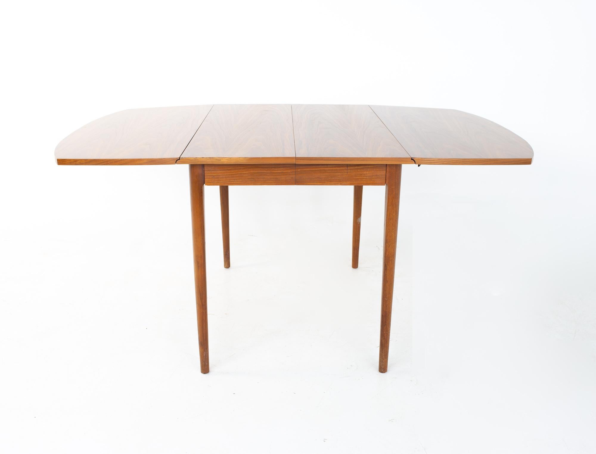 Mid-Century Modern Kipp Stewart for Drexel Declaration Mid Century Walnut Drop Leaf Dining Table