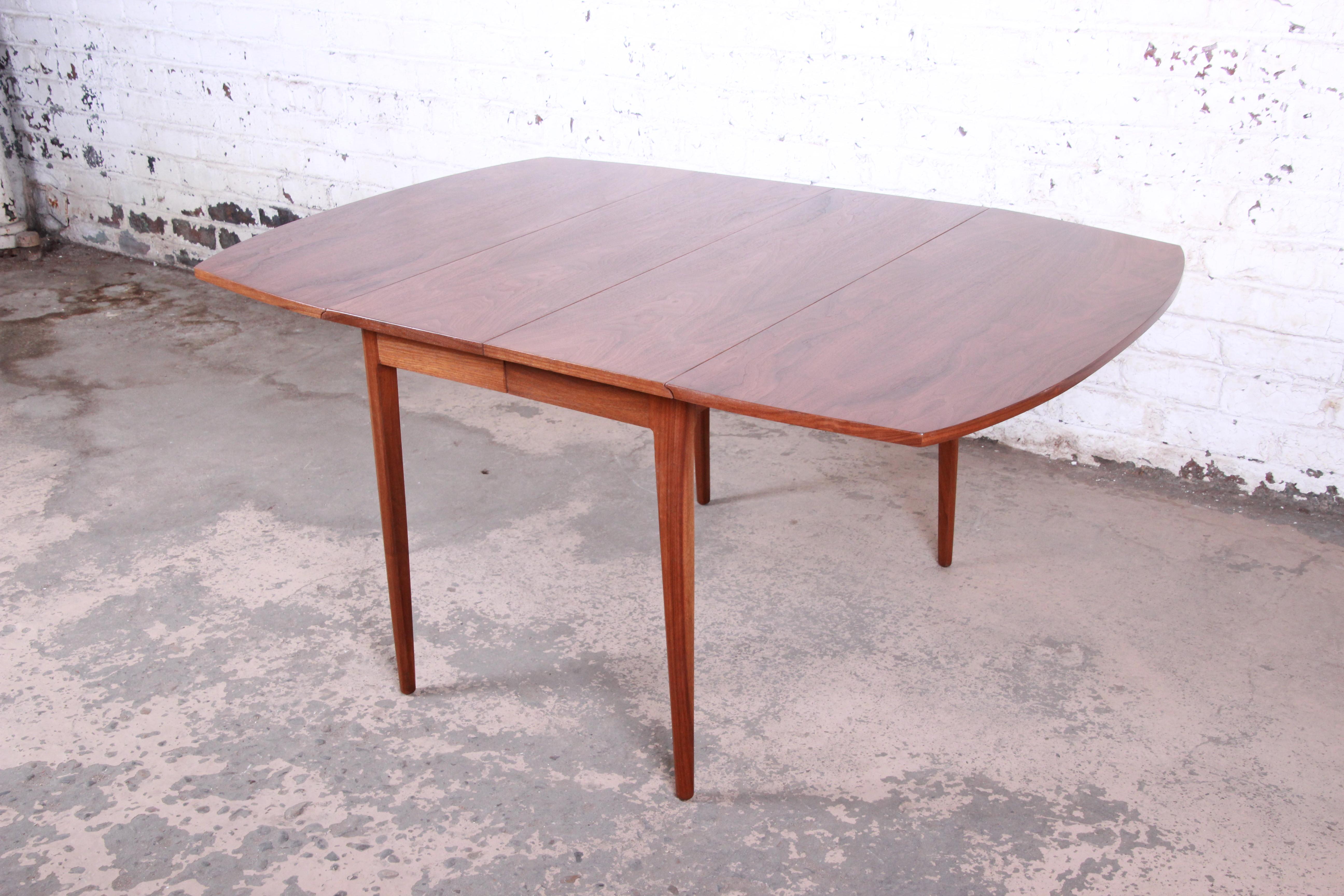 Kipp Stewart for Drexel Declaration Midcentury Walnut Extension Dining Table 1