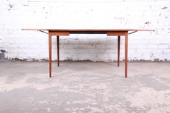 Kipp Stewart for Drexel Declaration Midcentury Walnut Extension Dining Table
