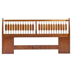 Kipp Stewart for Drexel Declaration Mid Century Walnut King Headboard